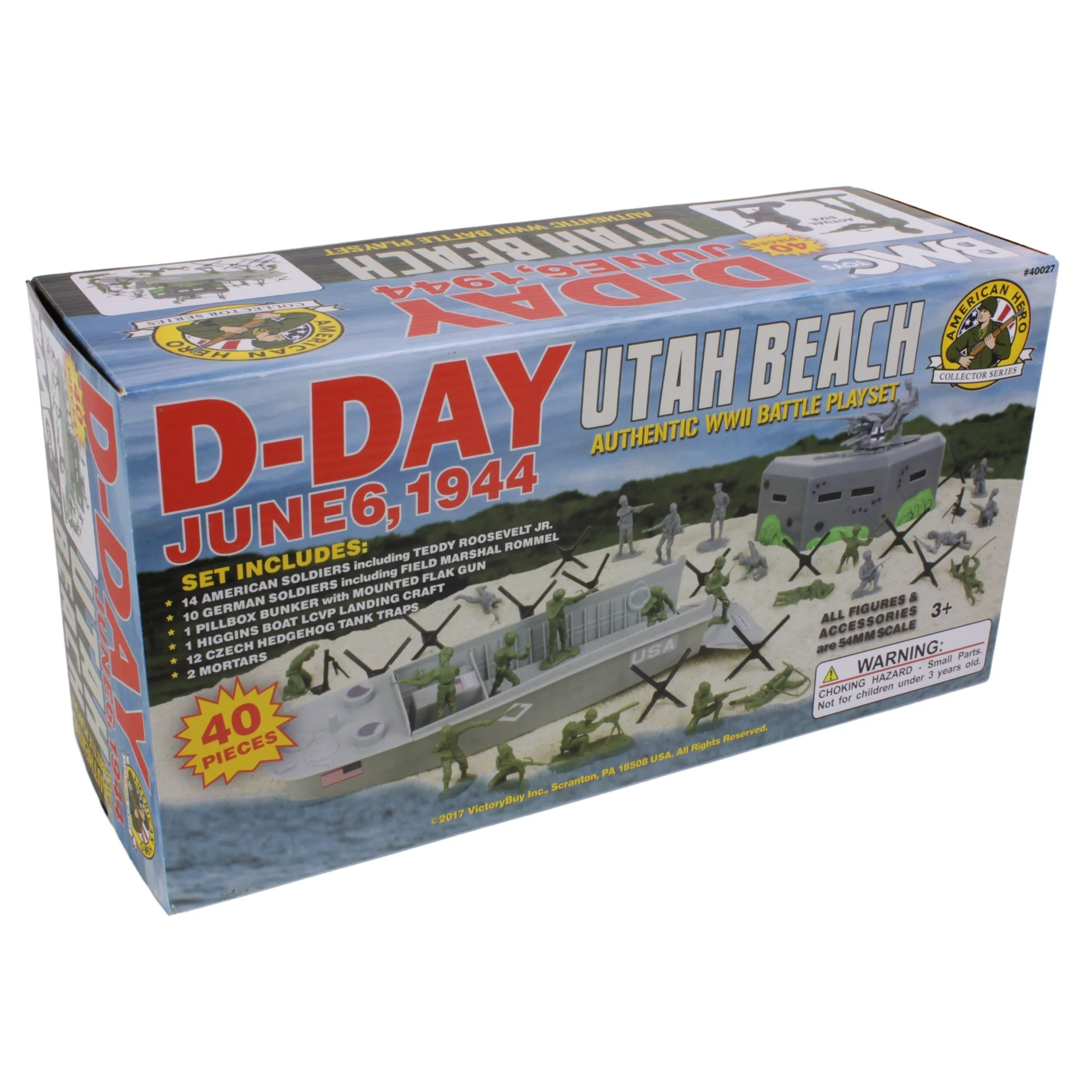BMC WW2 D-Day Plastic Army Men - Utah Beach 40pc Soldier Figures Playset - Image 12