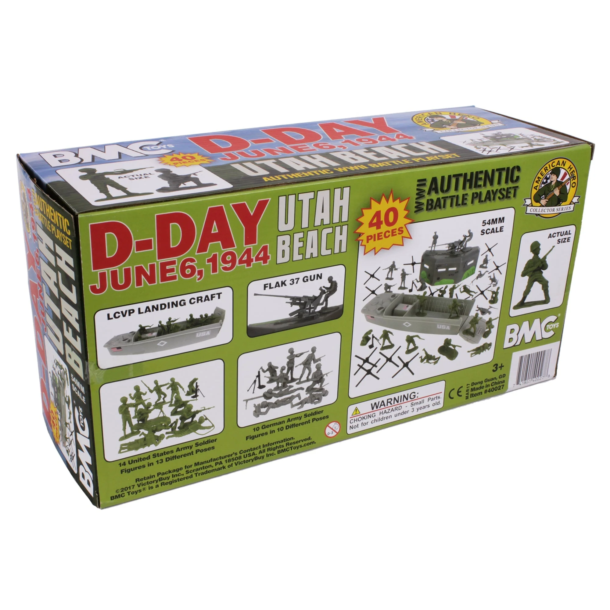 BMC WW2 D-Day Plastic Army Men - Utah Beach 40pc Soldier Figures Playset - Image 13