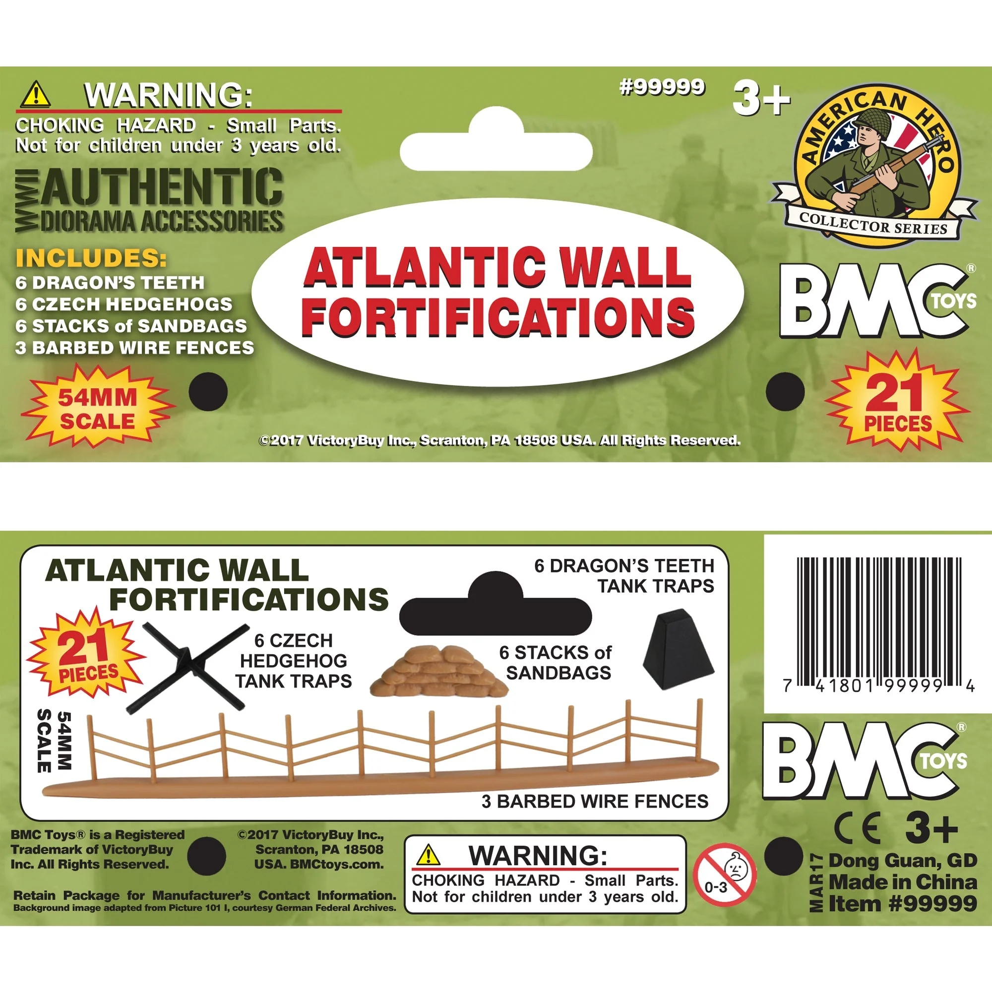 BMC WW2 Atlantic Wall Fortifications - 21pc Plastic Army Men Accessories - Image 5
