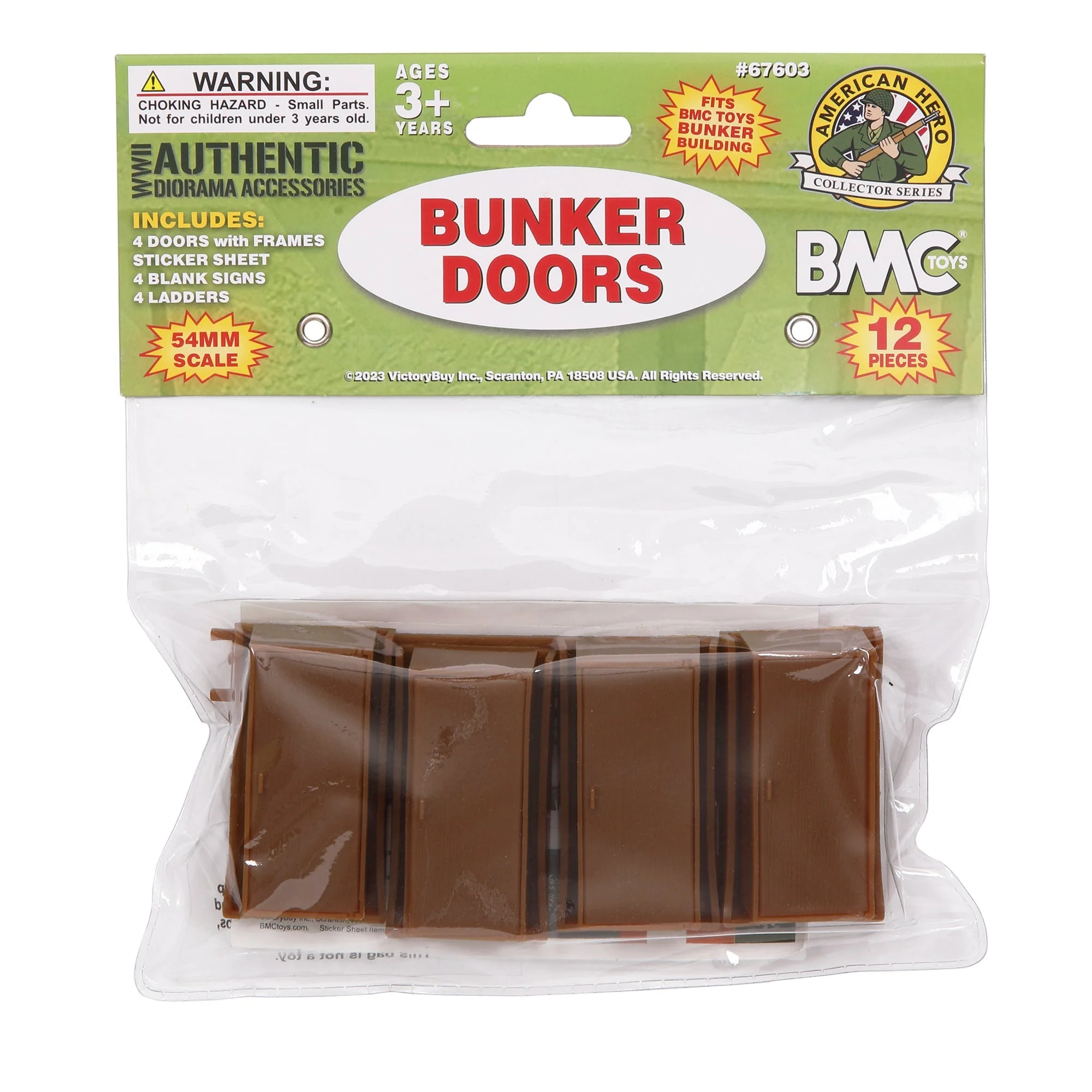 BMC WW2 Bunker Doors - Brown Plastic Army Men Blockhouse Building Accessories - Image 4