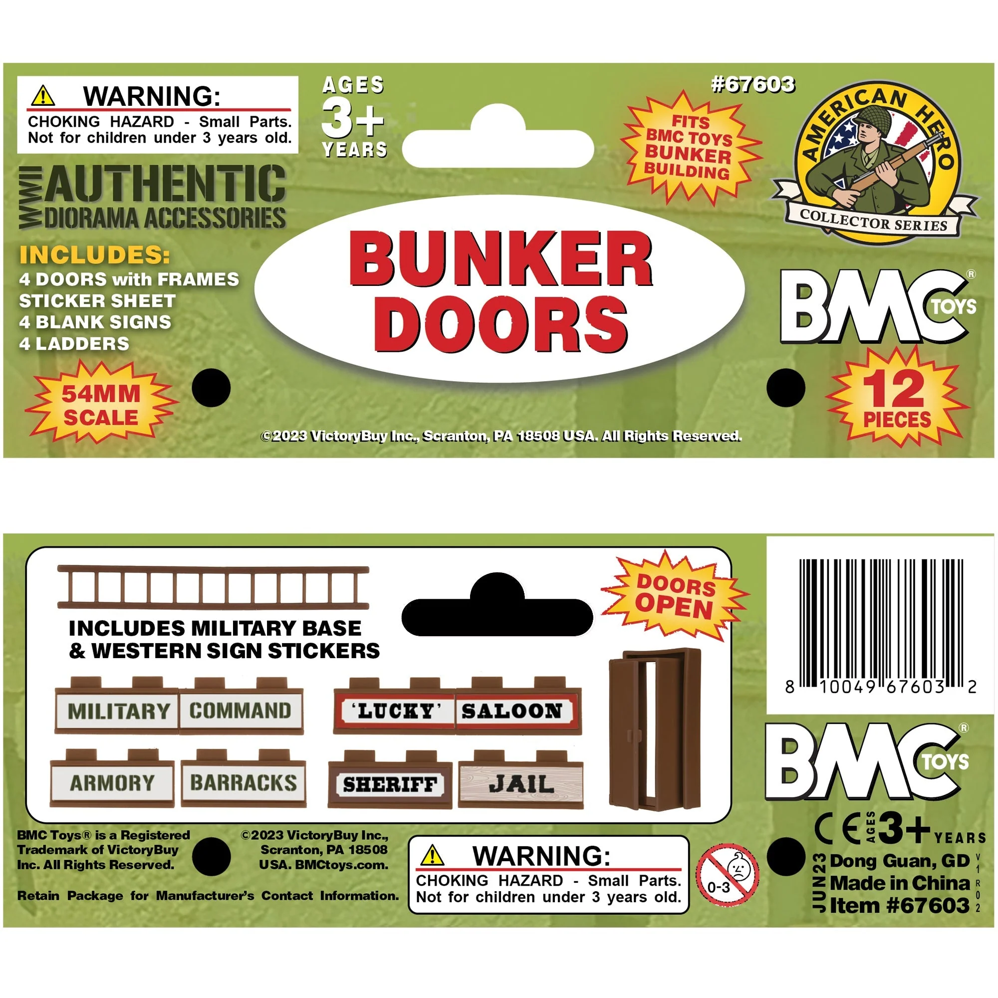 BMC WW2 Bunker Doors - Brown Plastic Army Men Blockhouse Building Accessories - Image 6