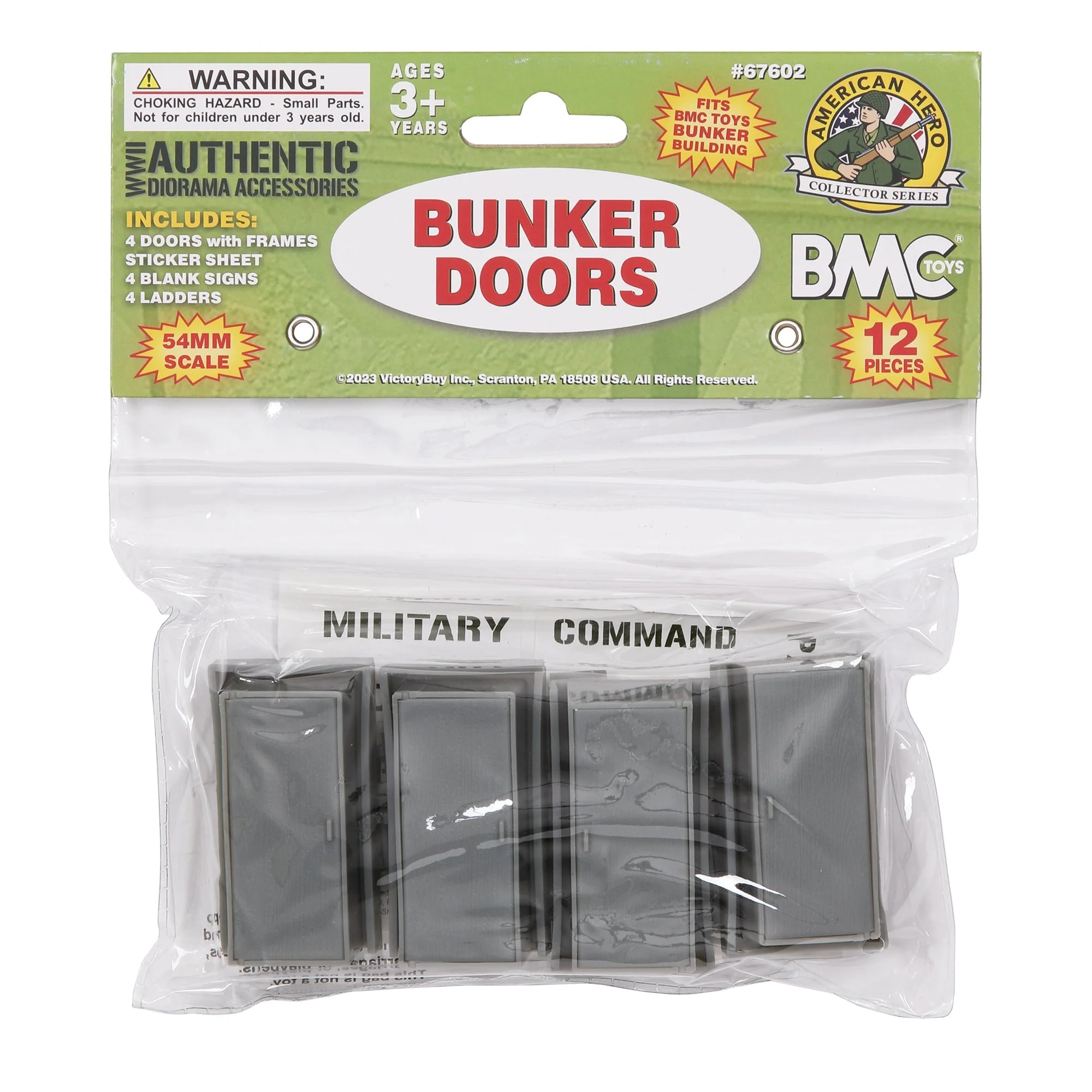 BMC WW2 Bunker Doors - Gray Plastic Army Men Blockhouse Building Accessories - Image 5