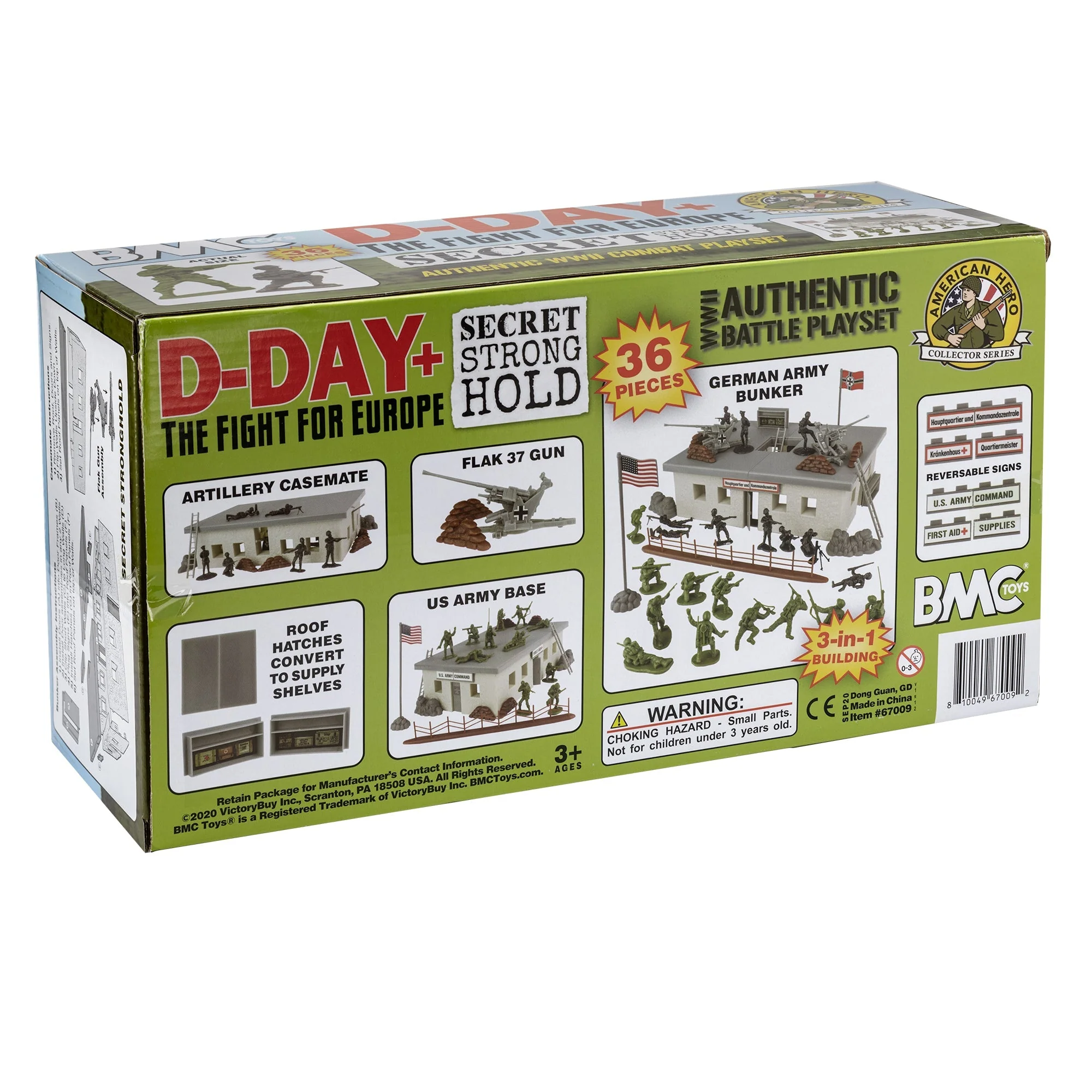 BMC WW2 Secret Stronghold - 36pc Plastic Army Men German Bunker Playset - Image 17
