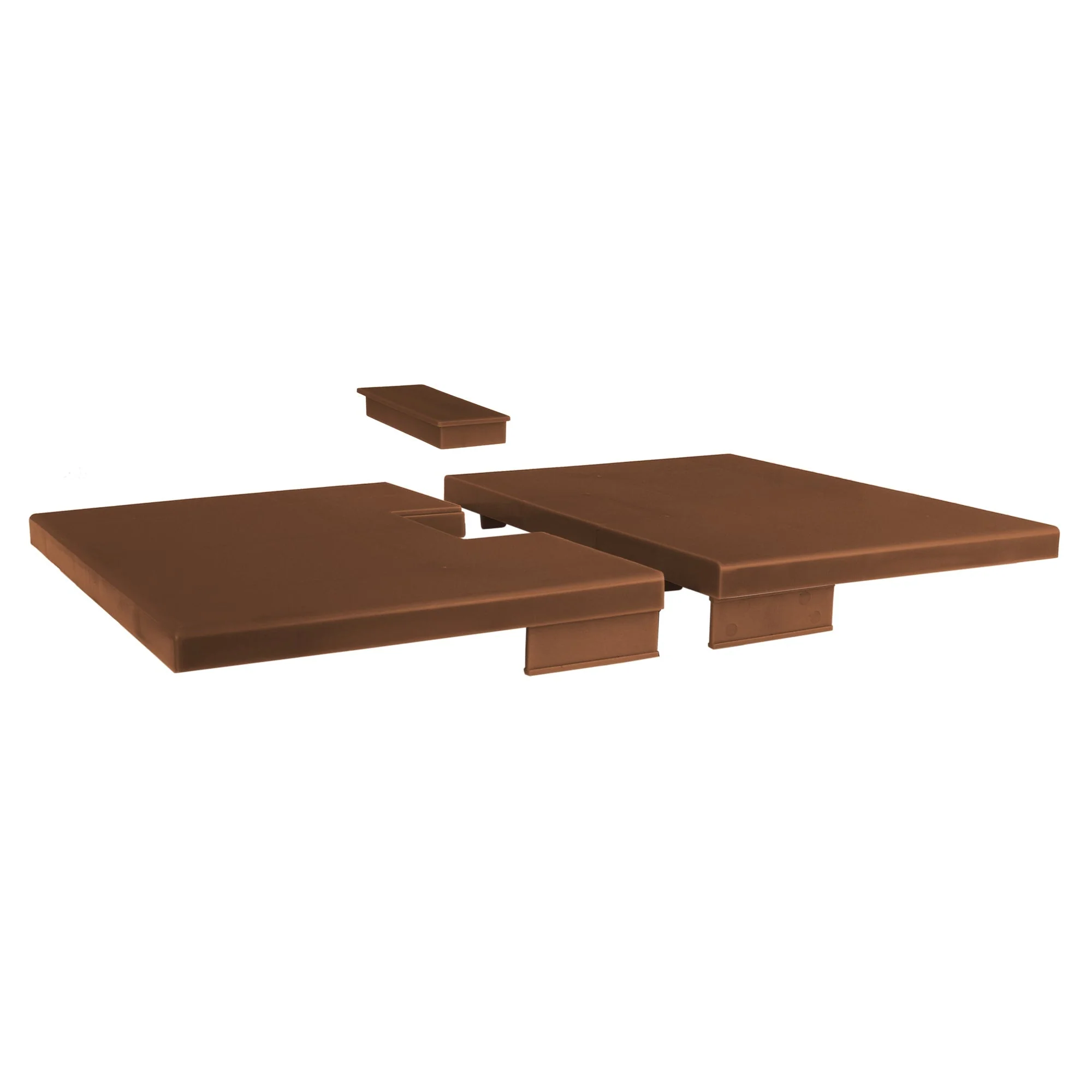 BMC WW2 Blockhouse Roof - Brown Plastic Army Men Playset Building Accessory