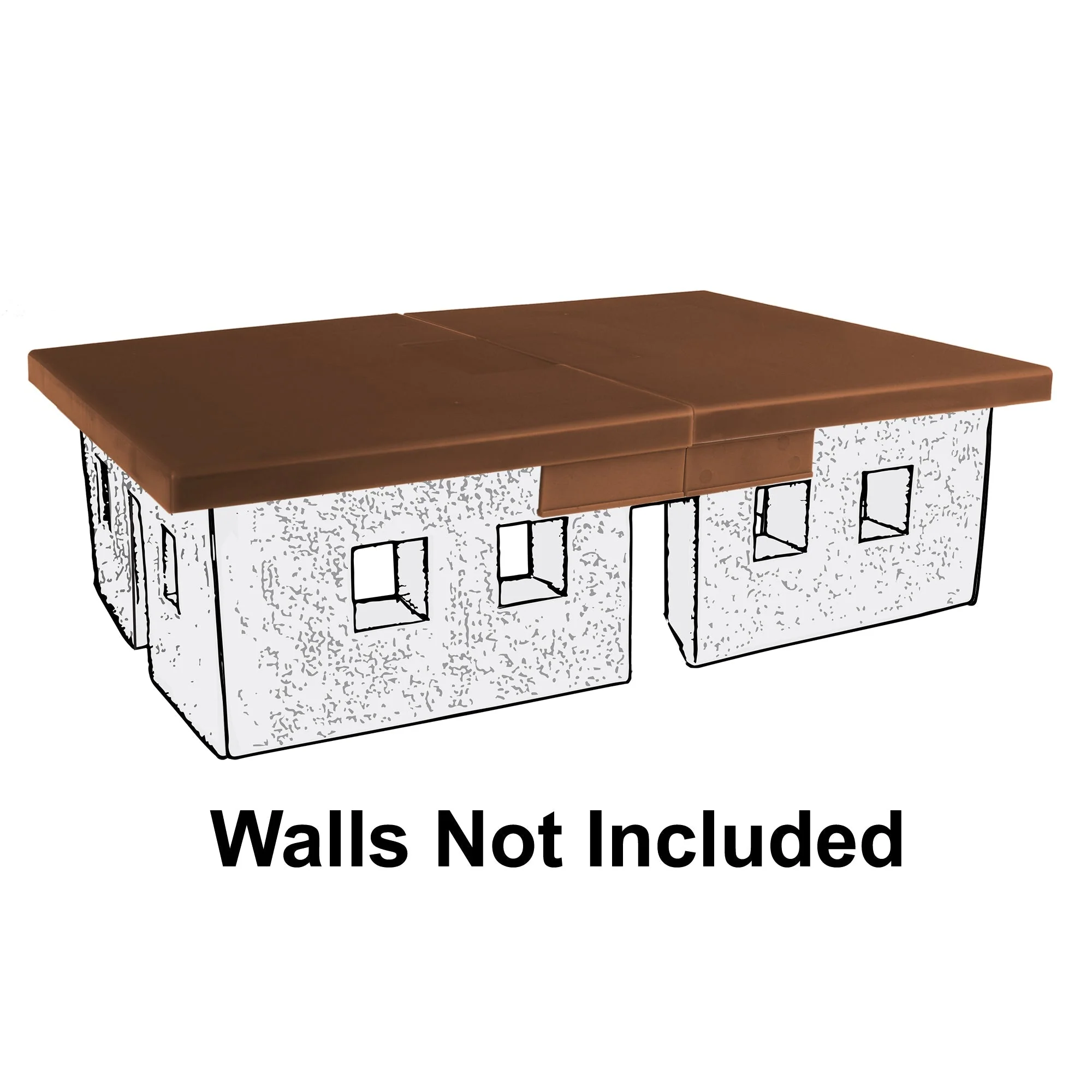 BMC WW2 Blockhouse Roof - Brown Plastic Army Men Playset Building Accessory - Image 2