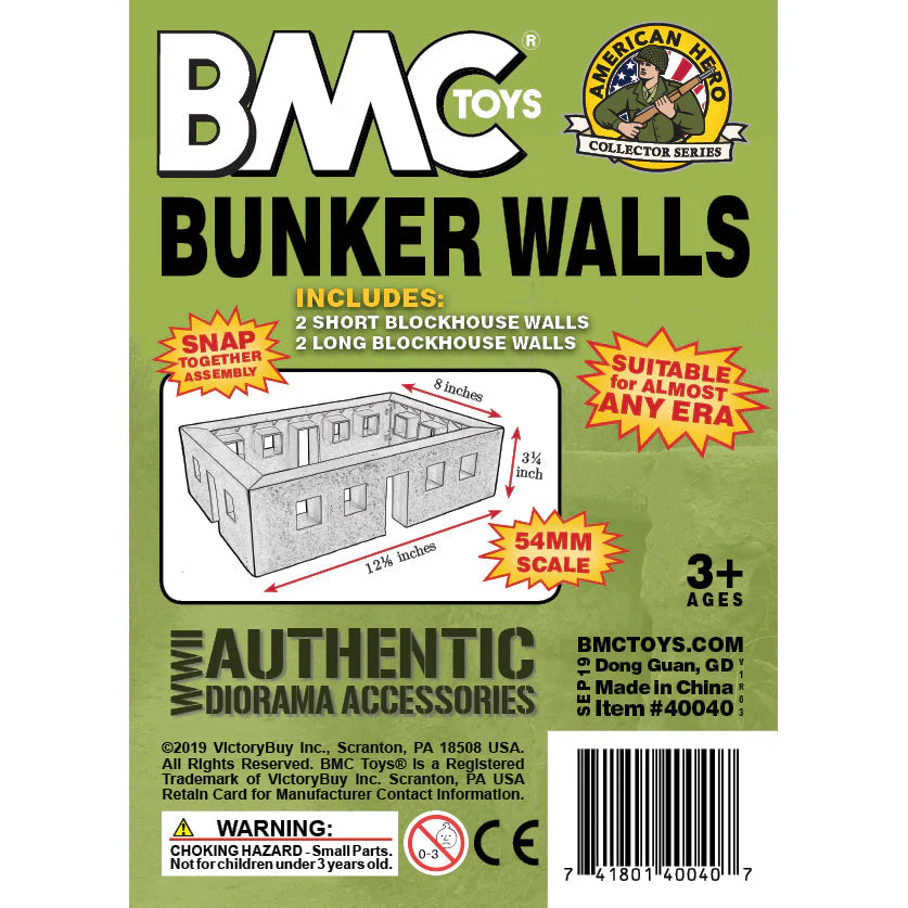 BMC WW2 Blockhouse Bunker Walls - Plastic Army Men Playset Building Accessory - Image 4
