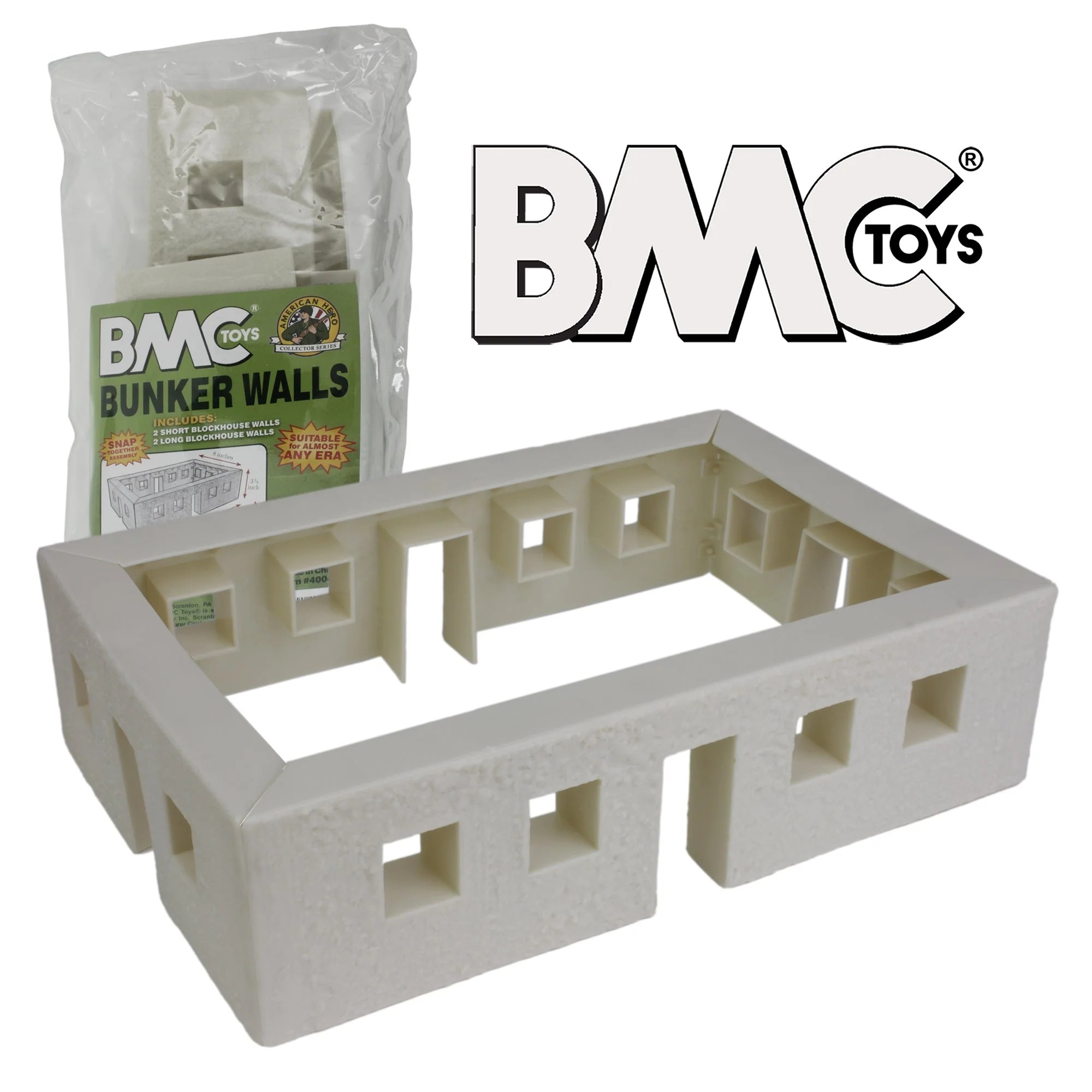 BMC WW2 Blockhouse Bunker Walls - Plastic Army Men Playset Building Accessory - Image 5
