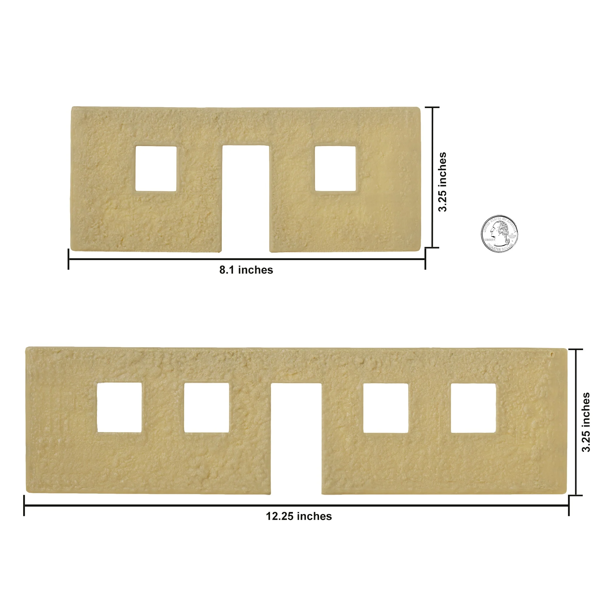 BMC WW2 Blockhouse Bunker Walls Tan Plastic Army Men Playset Building Accessory - Image 2