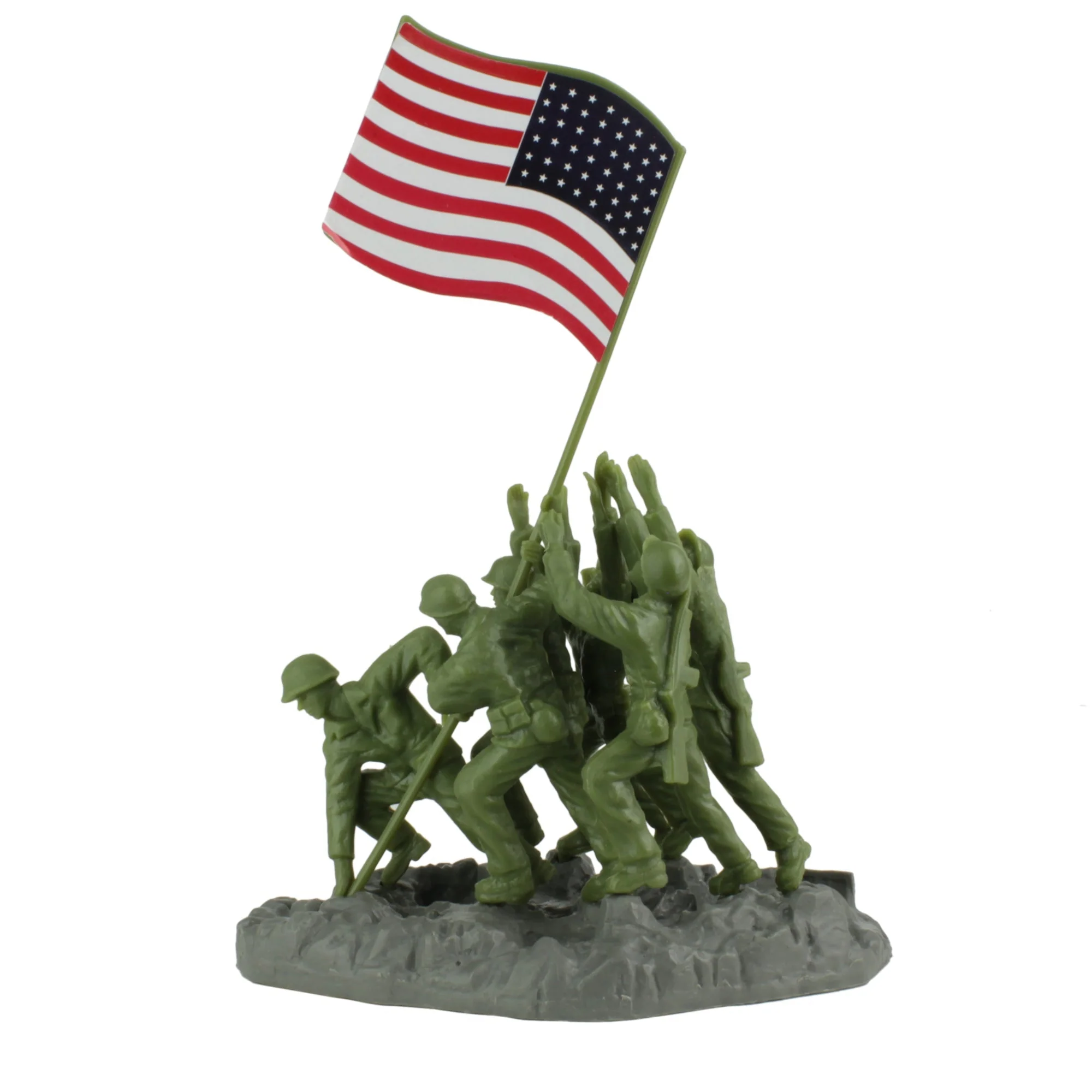 BMC WW2 Iwo Jima Plastic Army Men - 32 American and Japanese Soldier Figures - Image 7