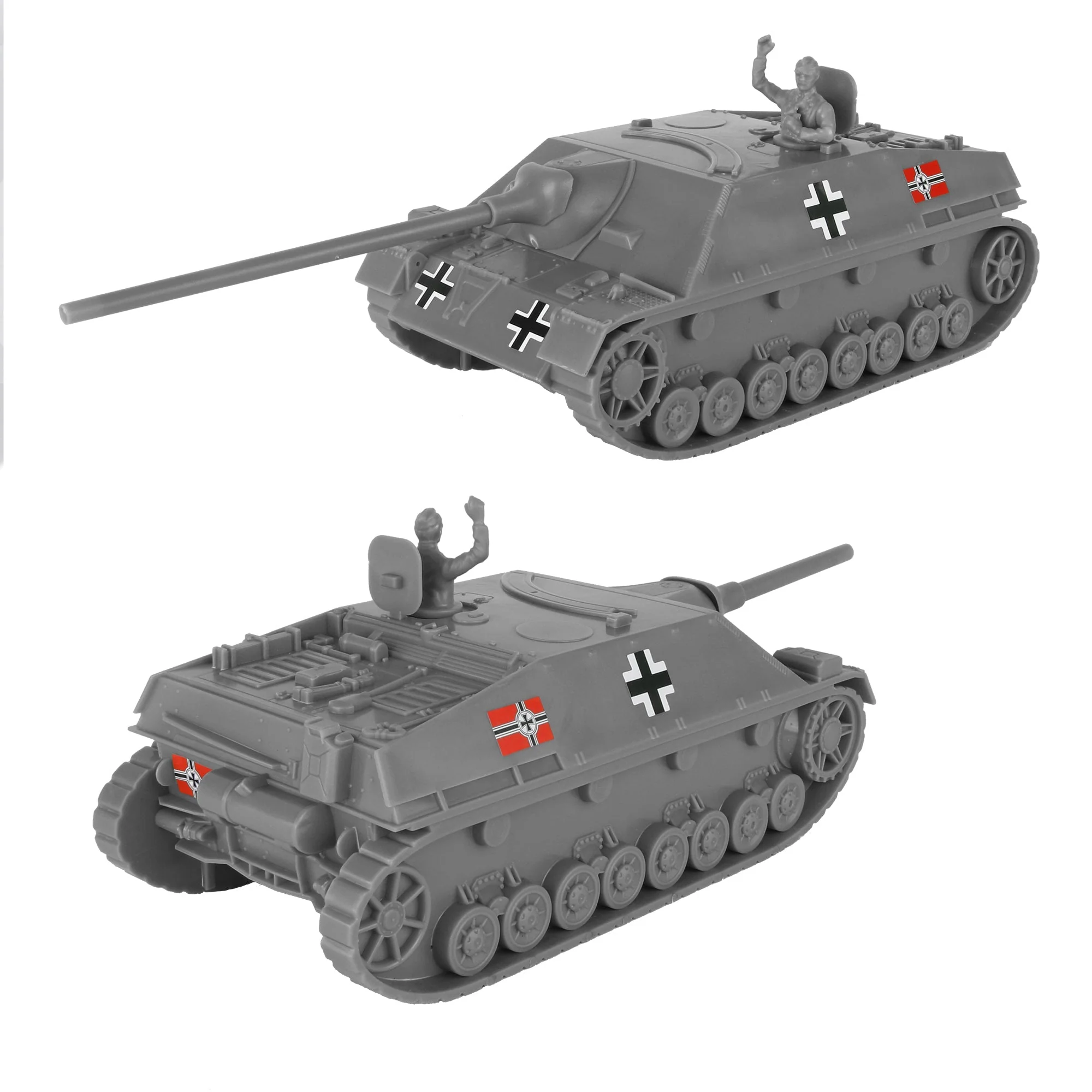 BMC WW2 German Jagdpanzer IV Tank Destroyer - Gray 1:32 Plastic Army Men Vehicle - Image 3