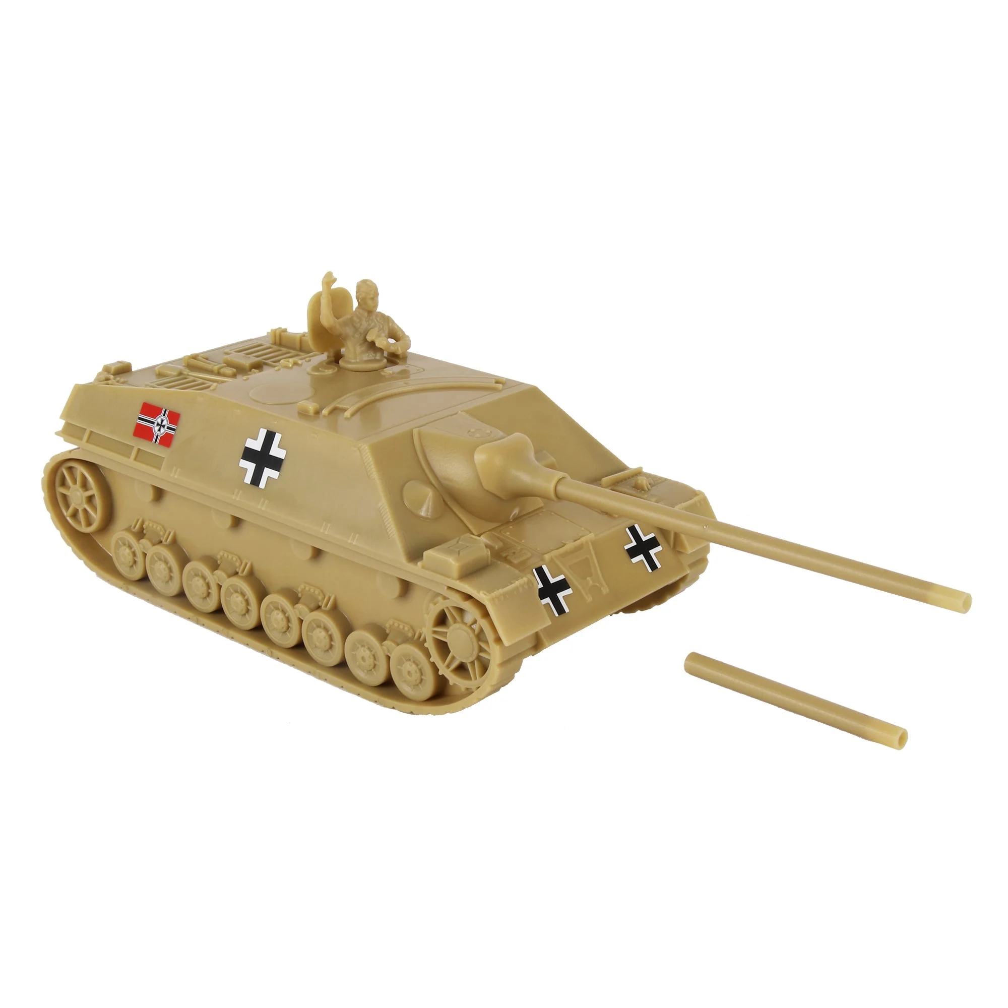 BMC WW2 German Jagdpanzer IV Tank Destroyer - Tan 1:32 Plastic Army Men Vehicle