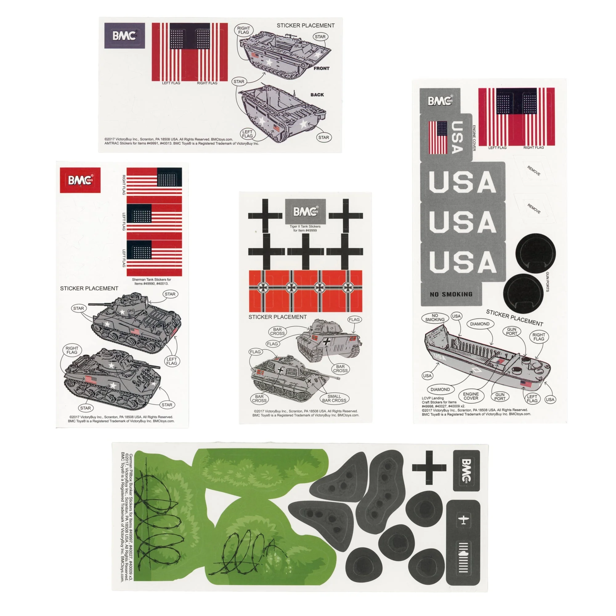 BMC WW2 Sticker Sheets for 1:32 Tanks, Landing Craft & Bunkers - Image 8