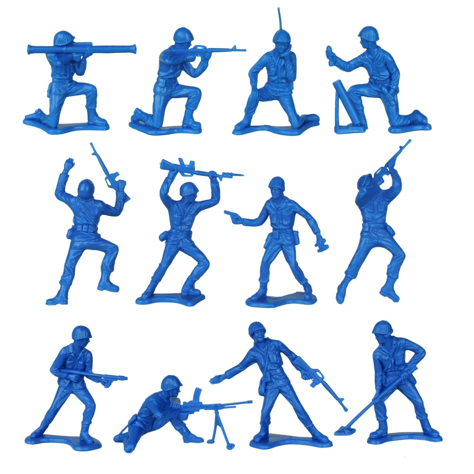 TimMee Plastic Army Men Red White & Blue 72pc Soldier Figures - Made in USA - Image 5