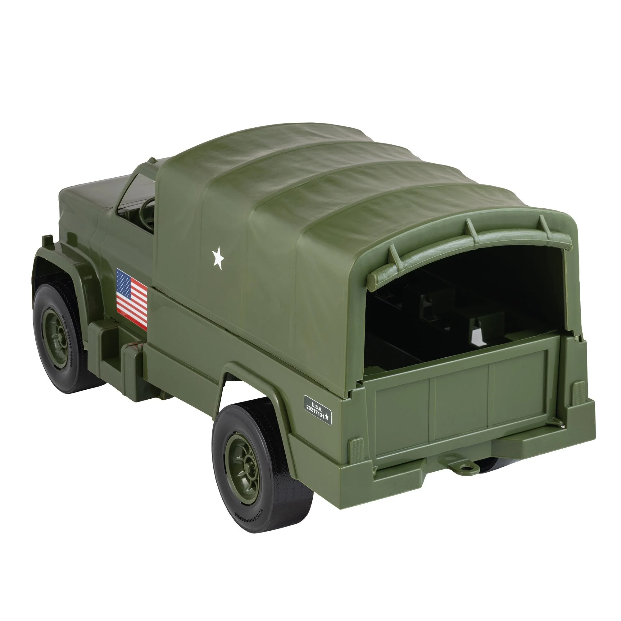 Tim Mee Military Cargo Truck for Action Figures - 14in Olive Green - Made in USA - Image 3