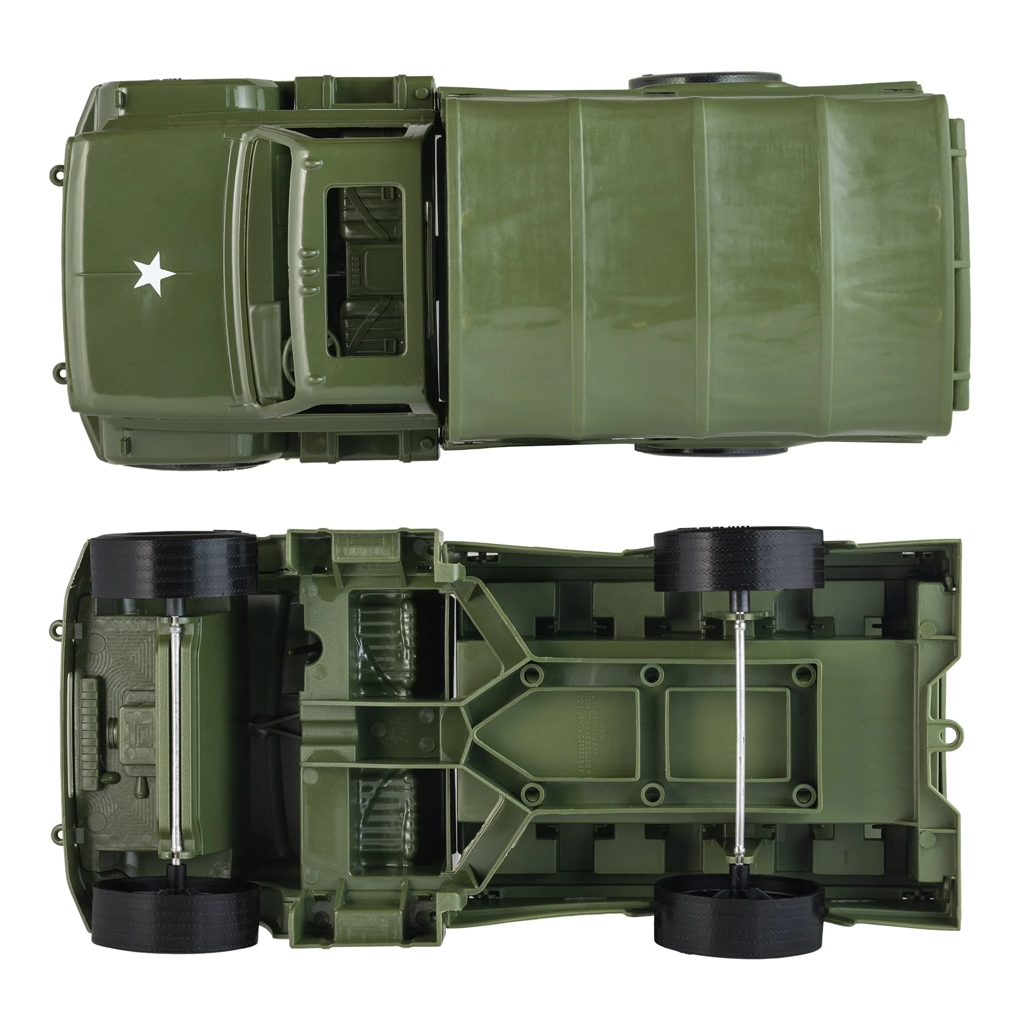 Tim Mee Military Cargo Truck for Action Figures - 14in Olive Green - Made in USA - Image 5