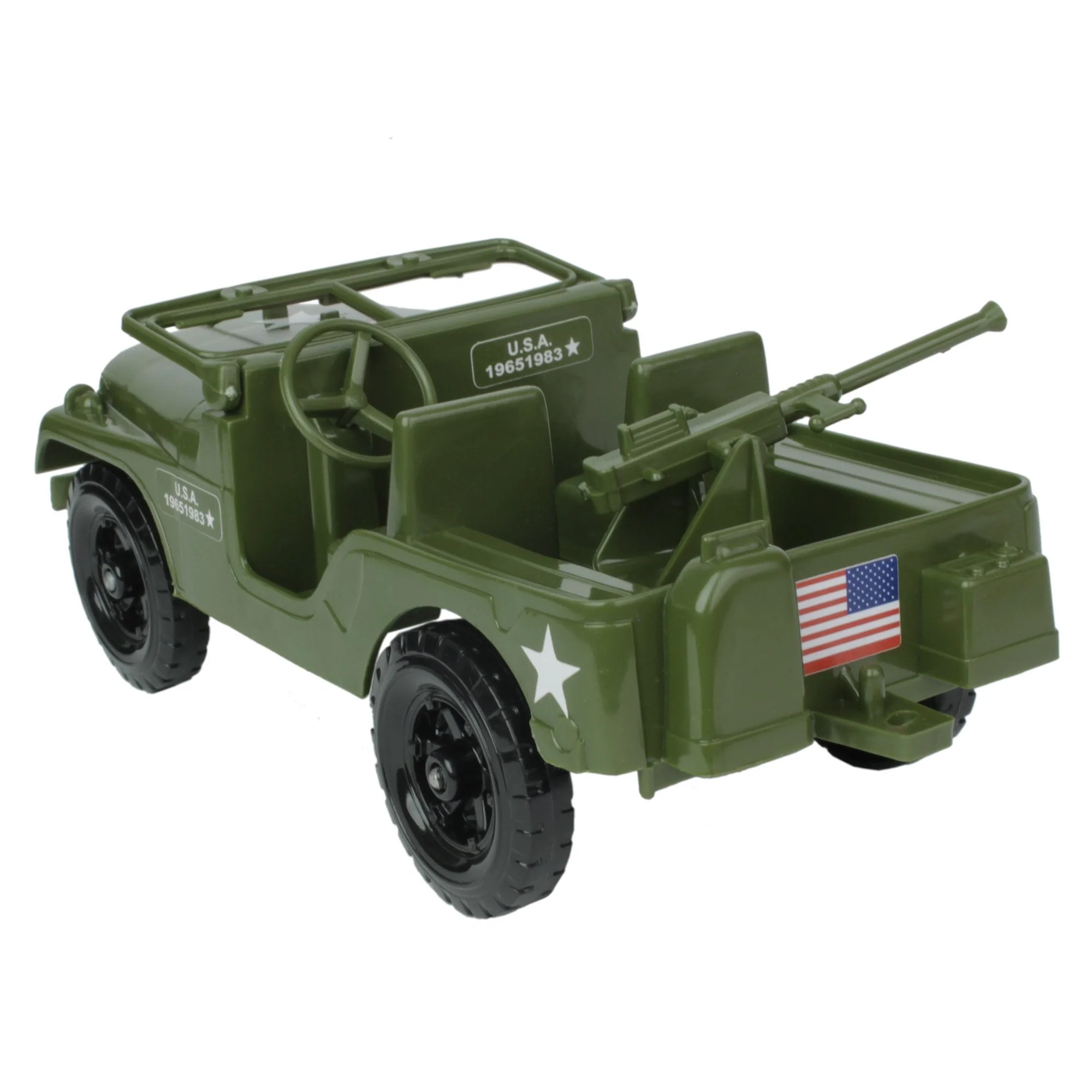 TimMee Recon Patrol M38 Military 4x4 - Olive Green Action Figure Size - USA Made - Image 3