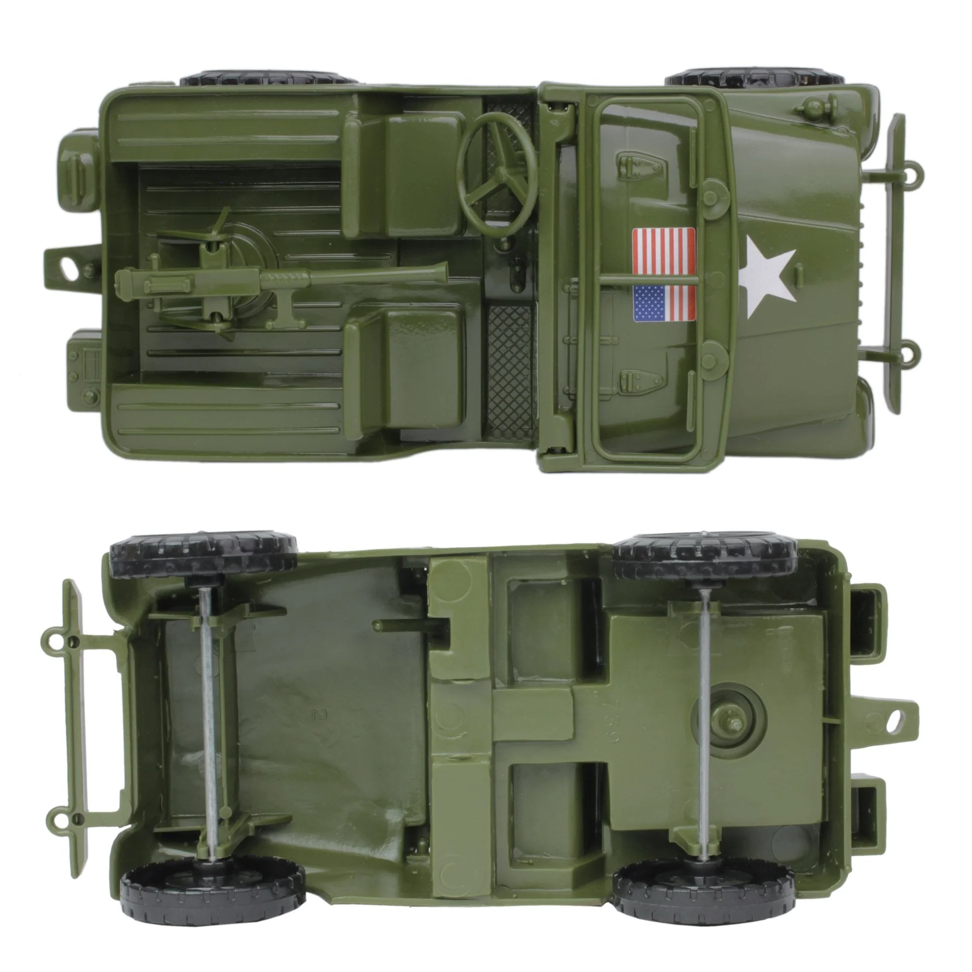 TimMee Recon Patrol M38 Military 4x4 - Olive Green Action Figure Size - USA Made - Image 5