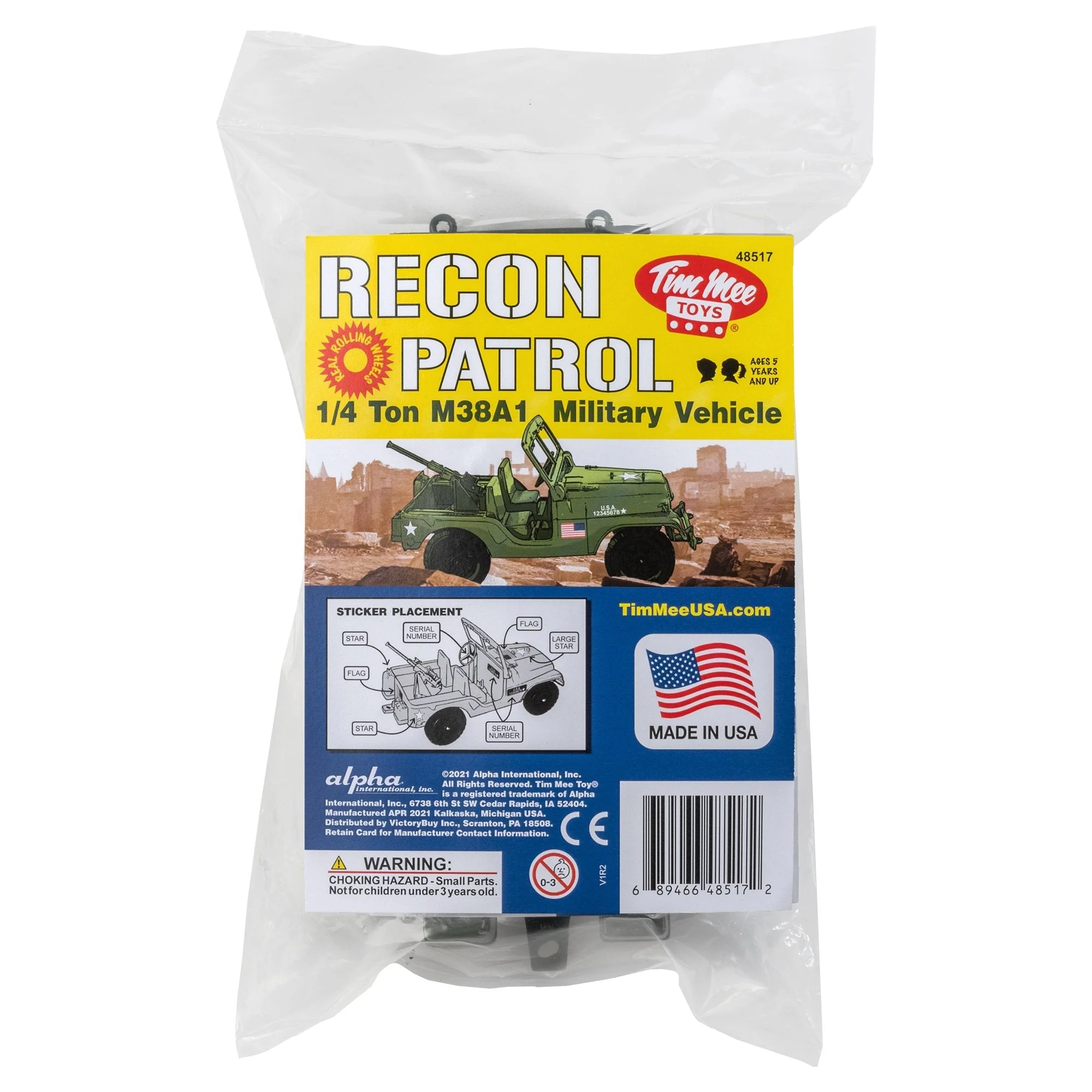 TimMee Recon Patrol M38 Military 4x4 - Olive Green Action Figure Size - USA Made - Image 8