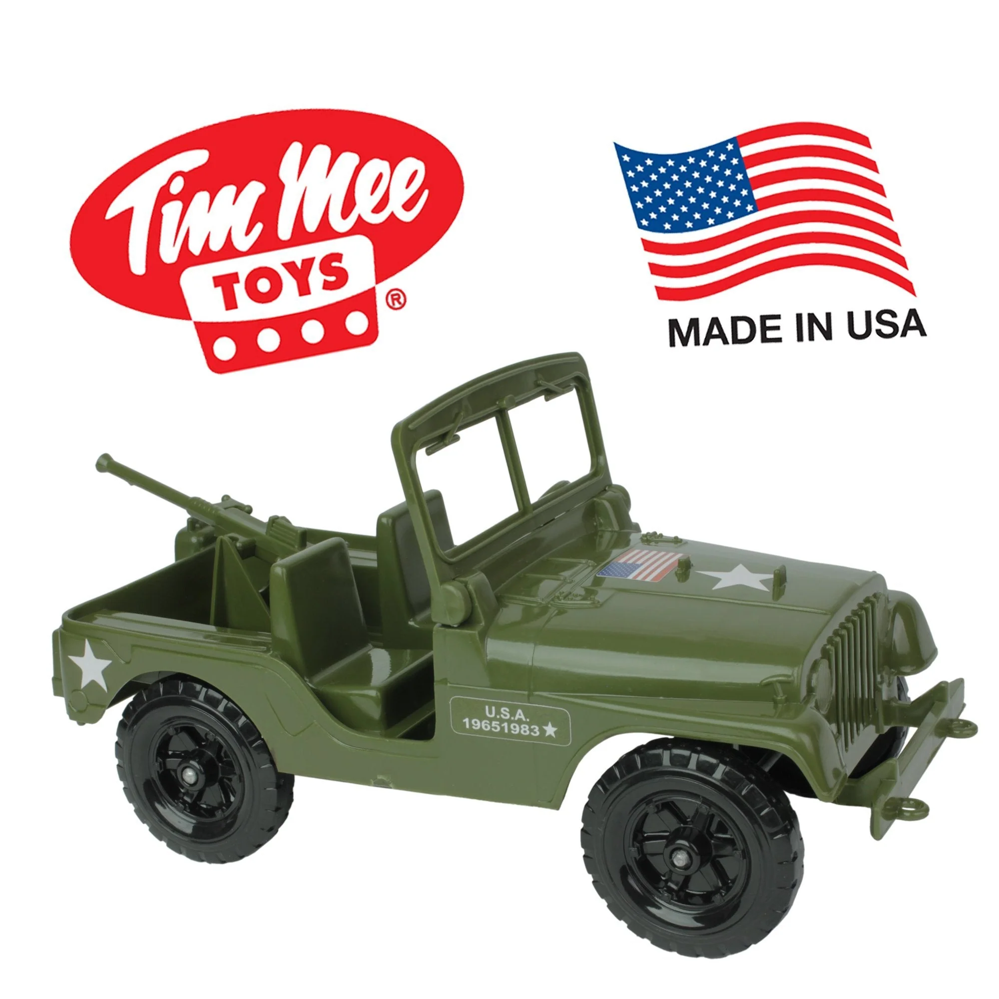 TimMee Recon Patrol M38 Military 4x4 - Olive Green Action Figure Size - USA Made - Image 9