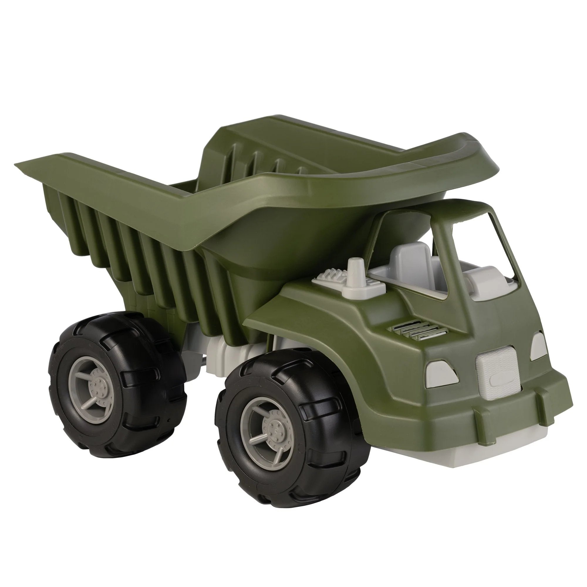 TimMee Big Military Dump Truck with 6pc Jumbo Army Men Olive Green - USA Made - Image 3