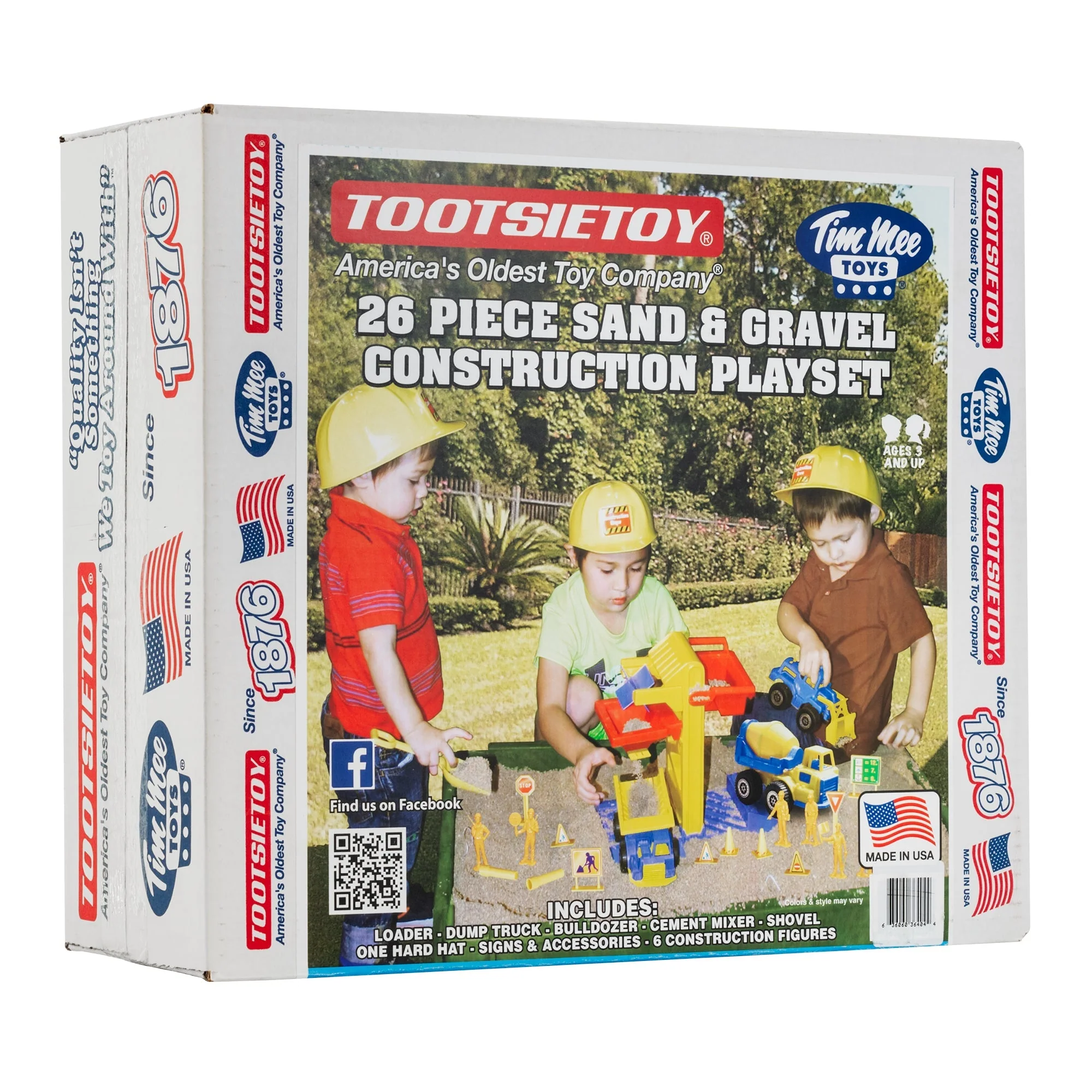 TimMee Sand & Gravel Construction Playset - Trucks Figures Sandbox & Accessories - Image 9
