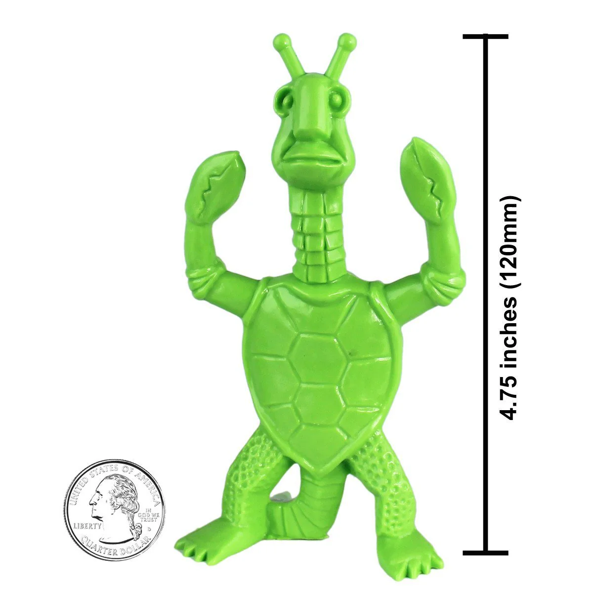 TimMee Galaxy Laser Team Big Space Figures - Bright Green 6pc Set Made in USA - Image 6