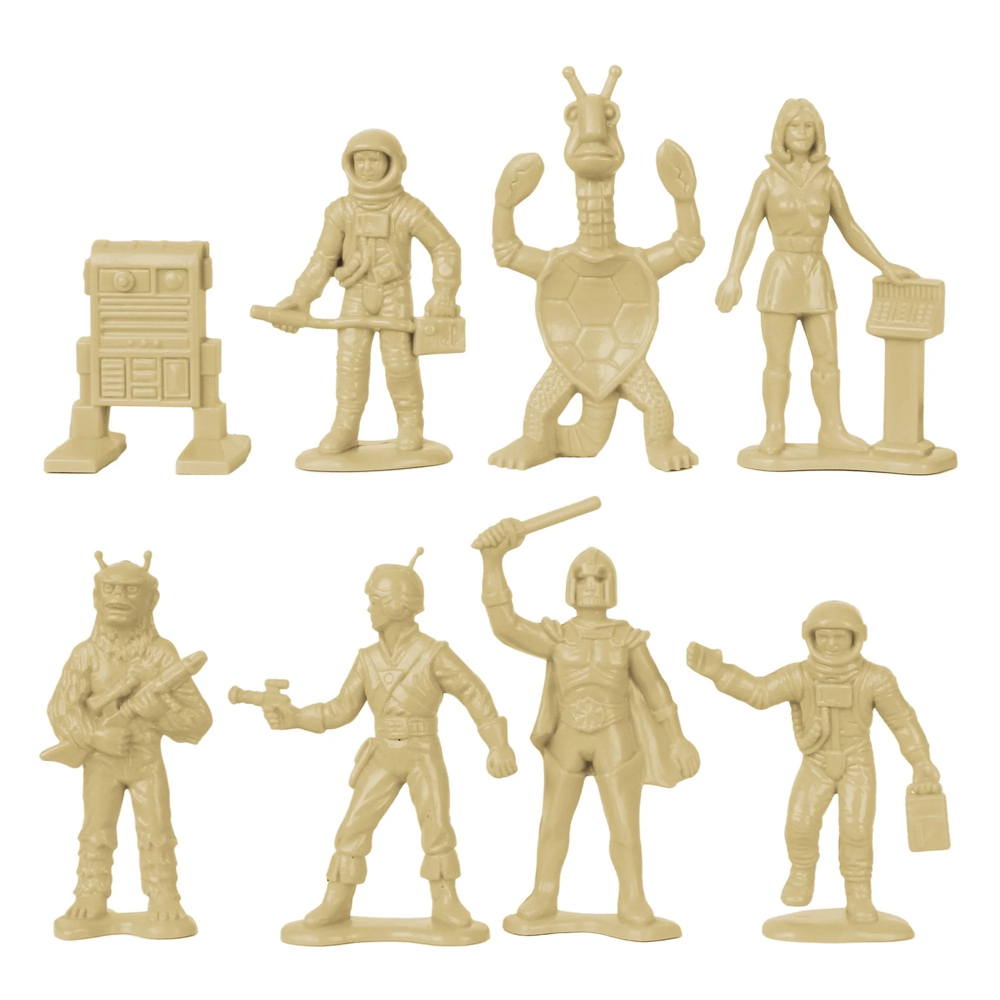 TimMee Galaxy Laser Team Space Figures - Tan vs Olive Green 50pc Set Made in USA - Image 4