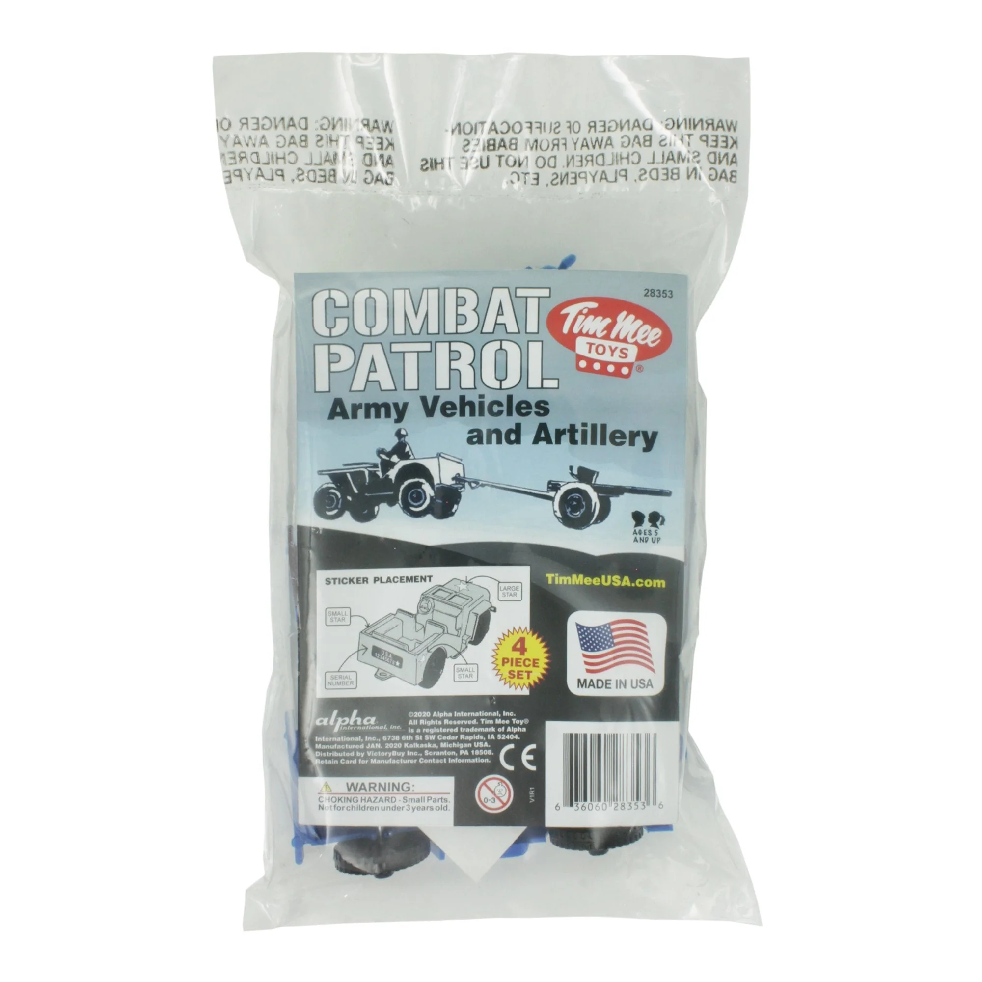 TimMee Combat Patrol Willys & Artillery - Blue & Gray 4pc Playset USA Made - Image 7
