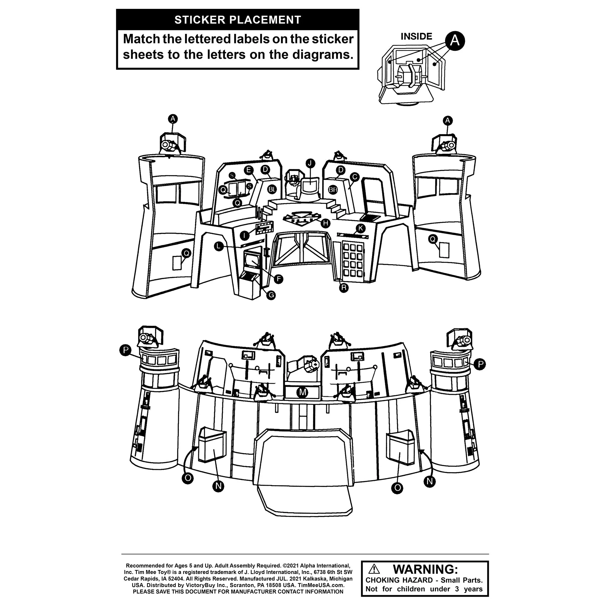 TimMee Star Attack Battle Station - Action Figure Size for Play & Display - USA - Image 9