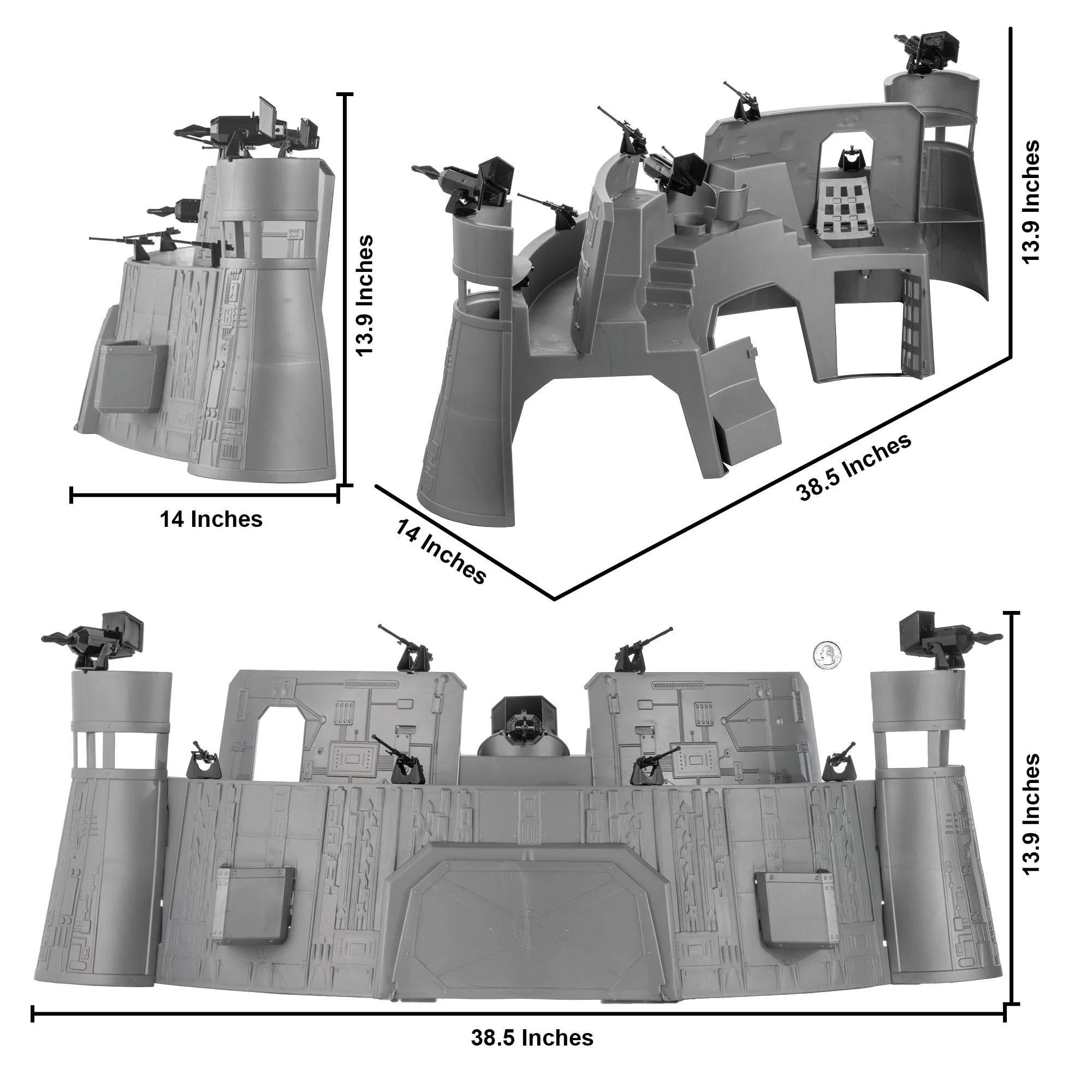 TimMee Star Attack Ultimate Battle Station - Action Figure Size for Play Display - Image 3