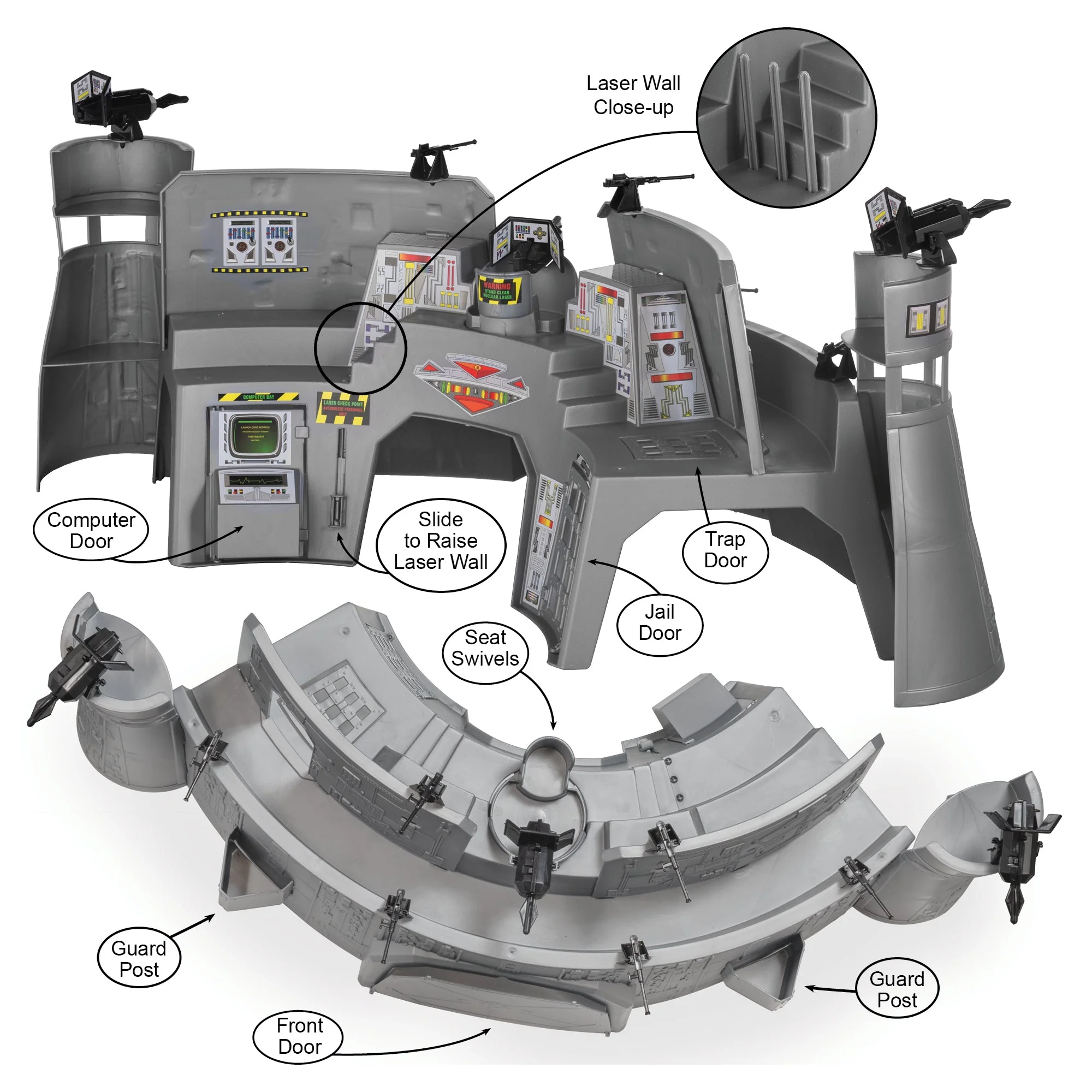TimMee Star Attack Ultimate Battle Station - Action Figure Size for Play Display - Image 5
