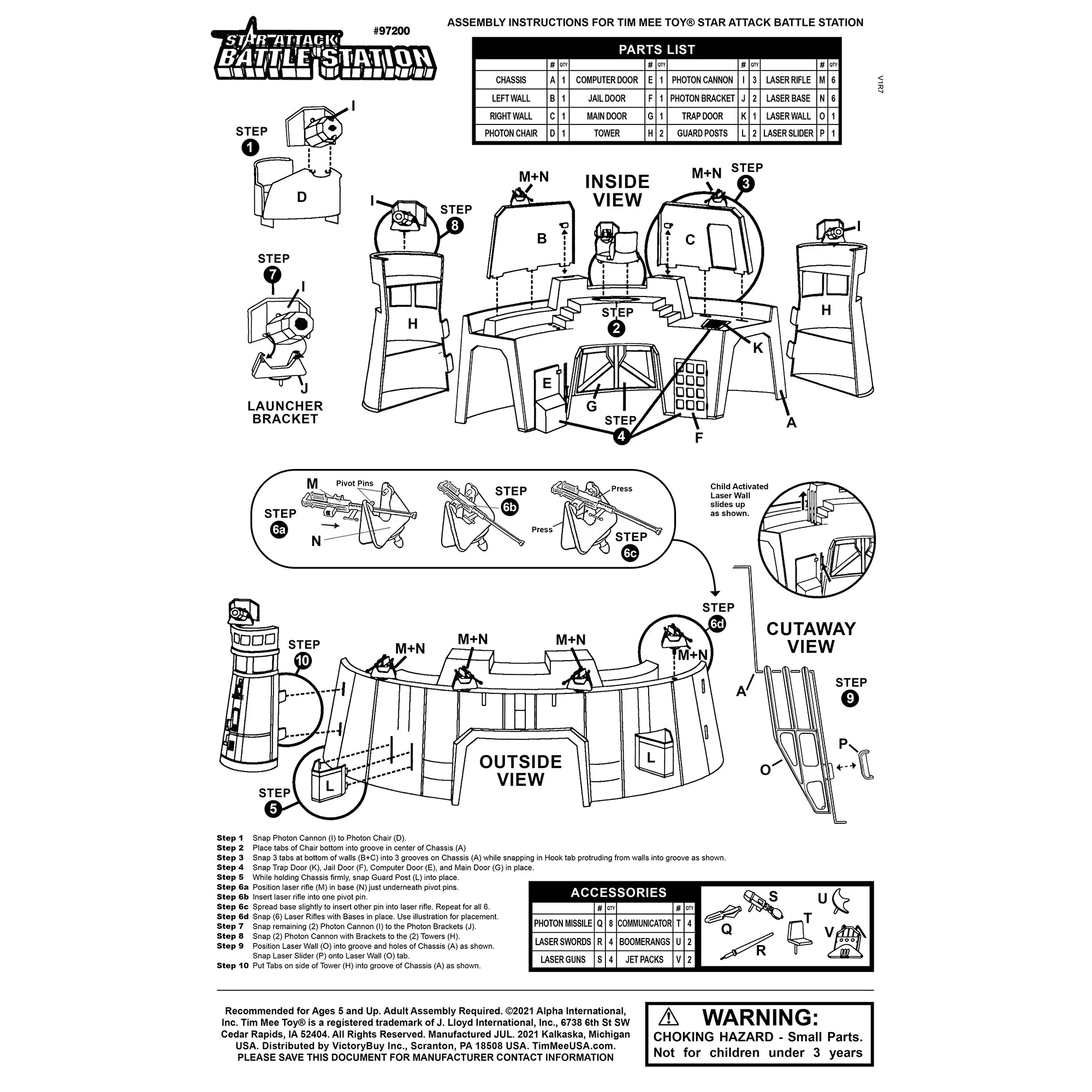 TimMee Star Attack Ultimate Battle Station - Action Figure Size for Play Display - Image 7