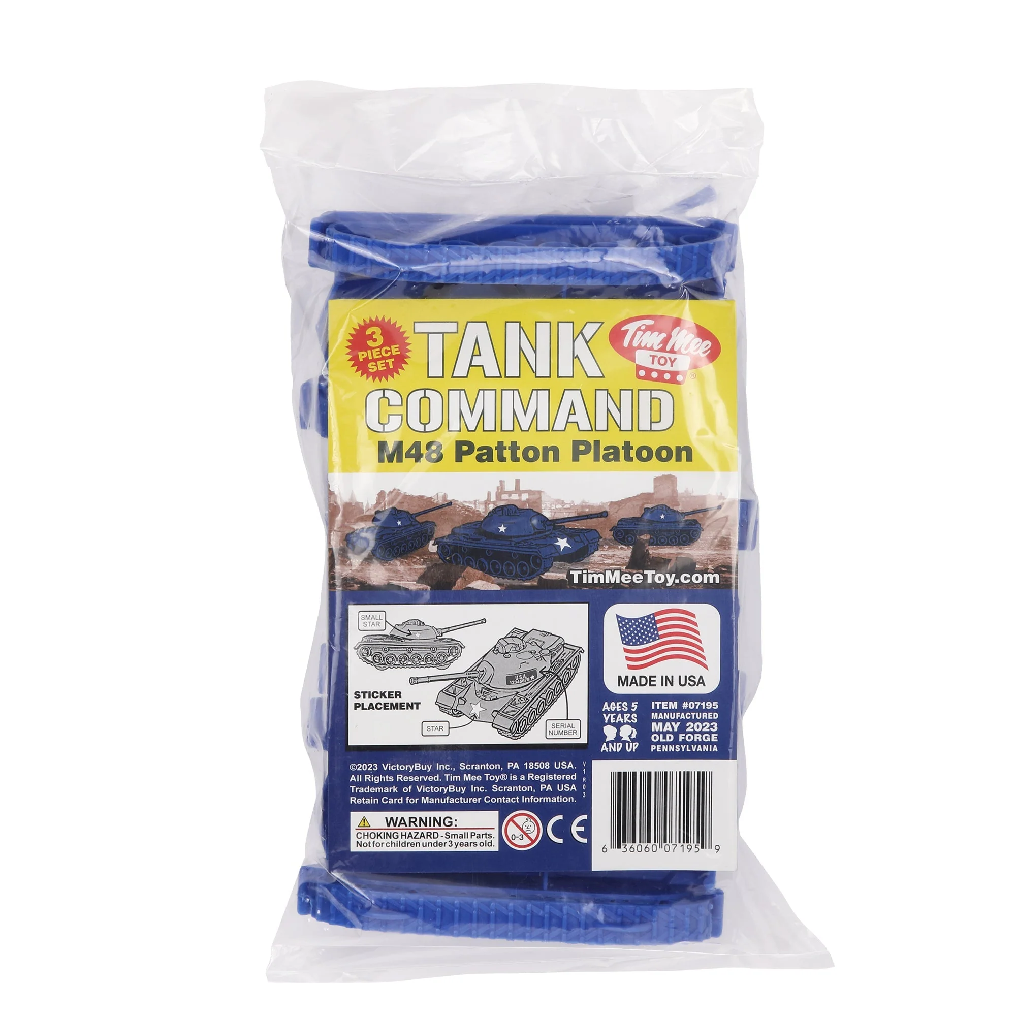 TimMee Toy Tanks for Plastic Army Men- Blue WW2 3pc - Made in USA - Image 5