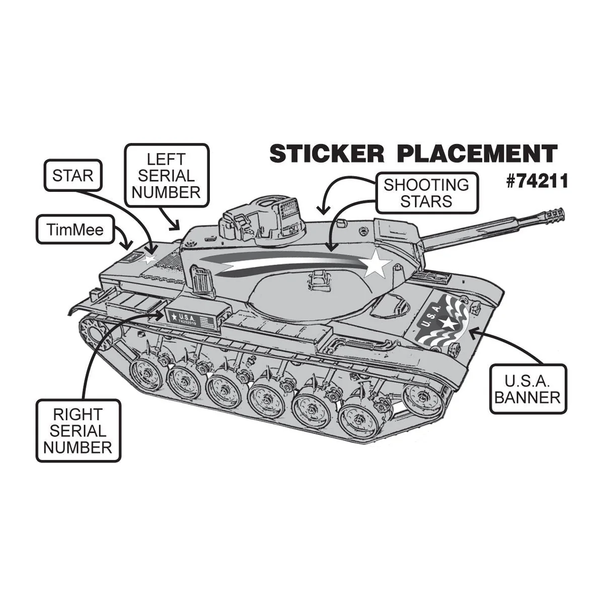 Tim Mee Dominator Big Tank for Action Figures - 22in long Olive Green - USA Made - Image 7