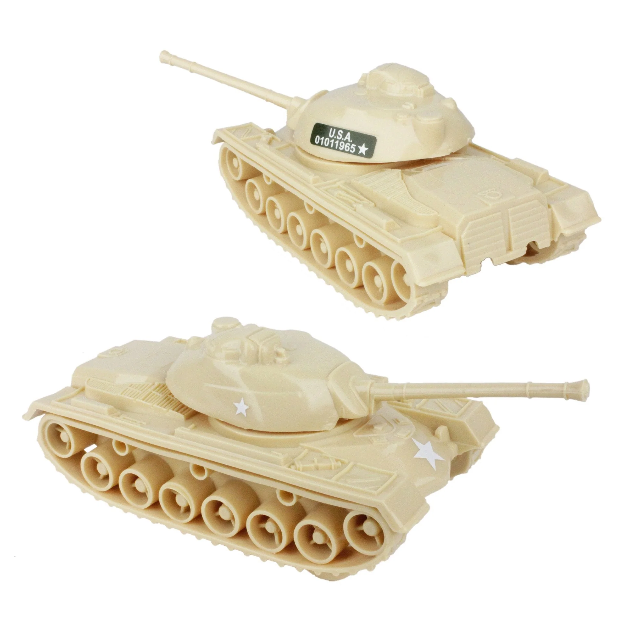 TimMee Toy Tanks for Plastic Army Men - Desert Tan WW2 3pc - Made in USA - Image 3