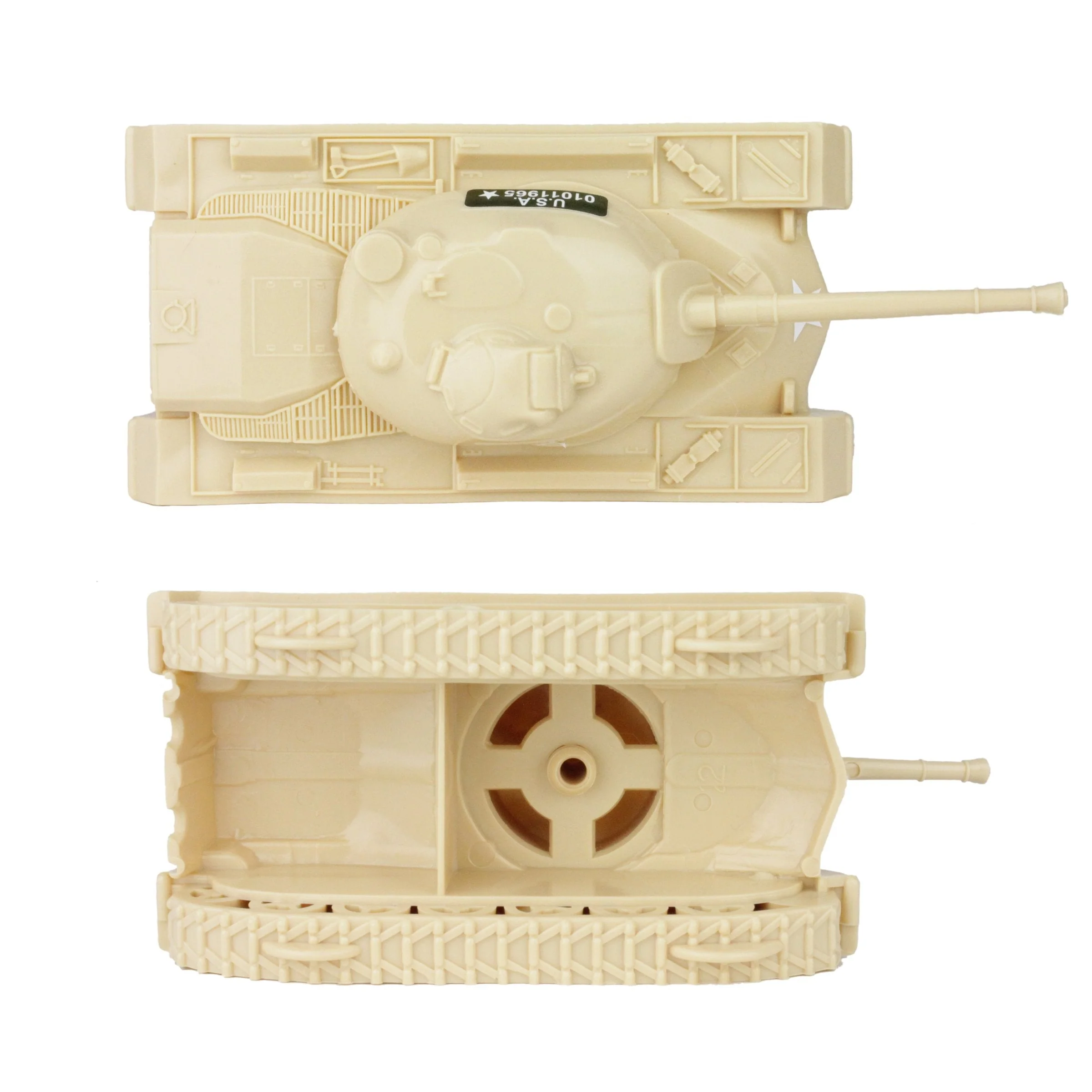 TimMee Toy Tanks for Plastic Army Men - Desert Tan WW2 3pc - Made in USA - Image 4