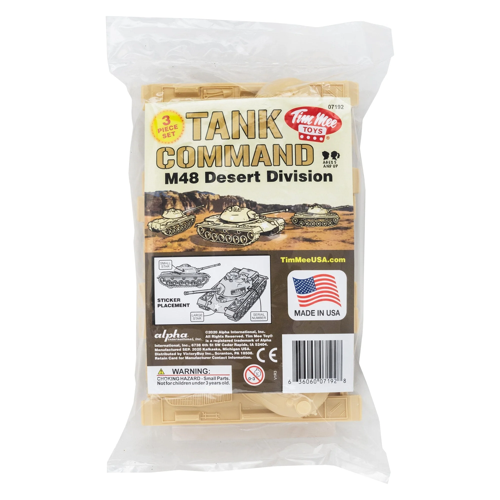 TimMee Toy Tanks for Plastic Army Men - Desert Tan WW2 3pc - Made in USA - Image 6