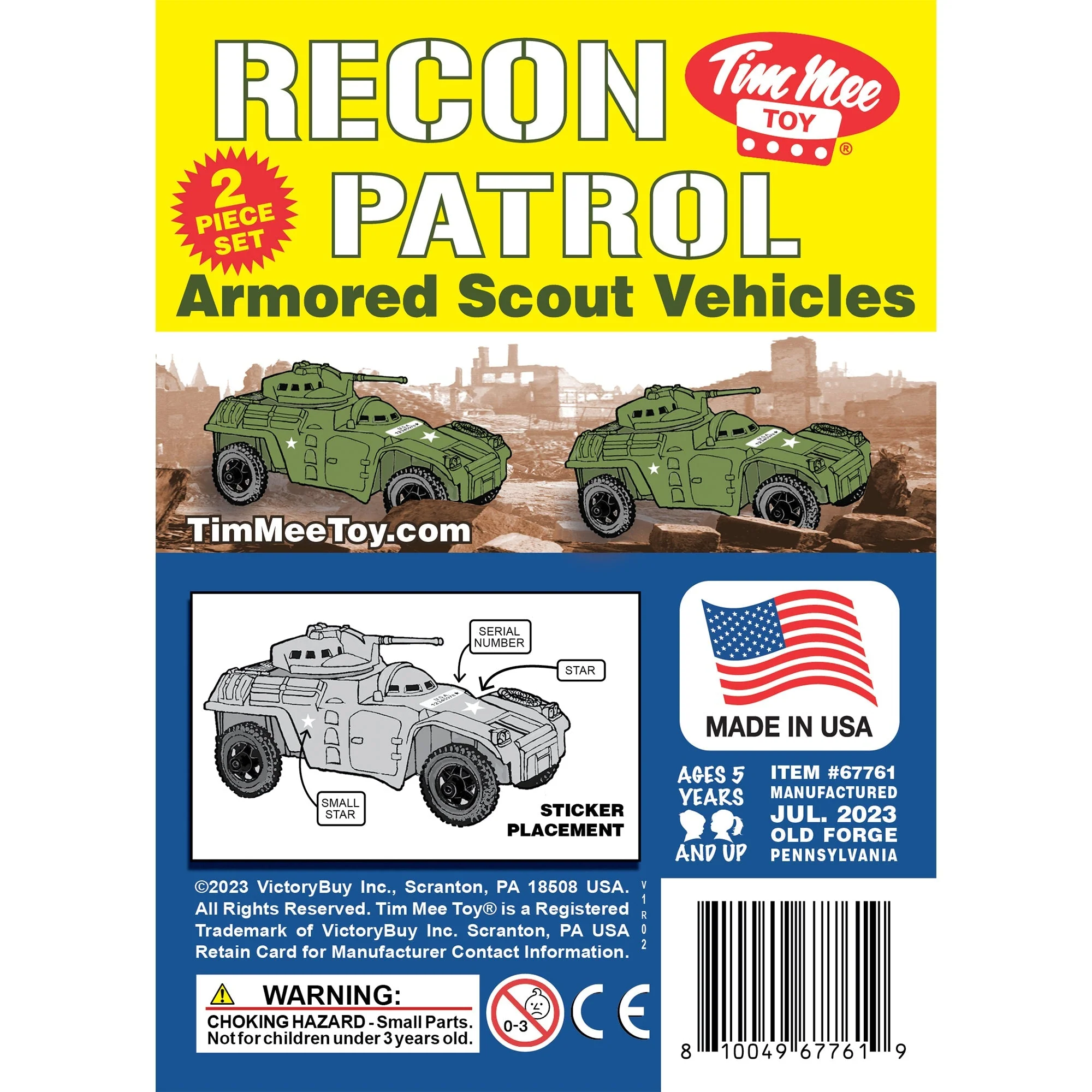 TimMee Recon Patrol Armored Cars - OD Green Plastic Army Men Scout Vehicles - Image 6
