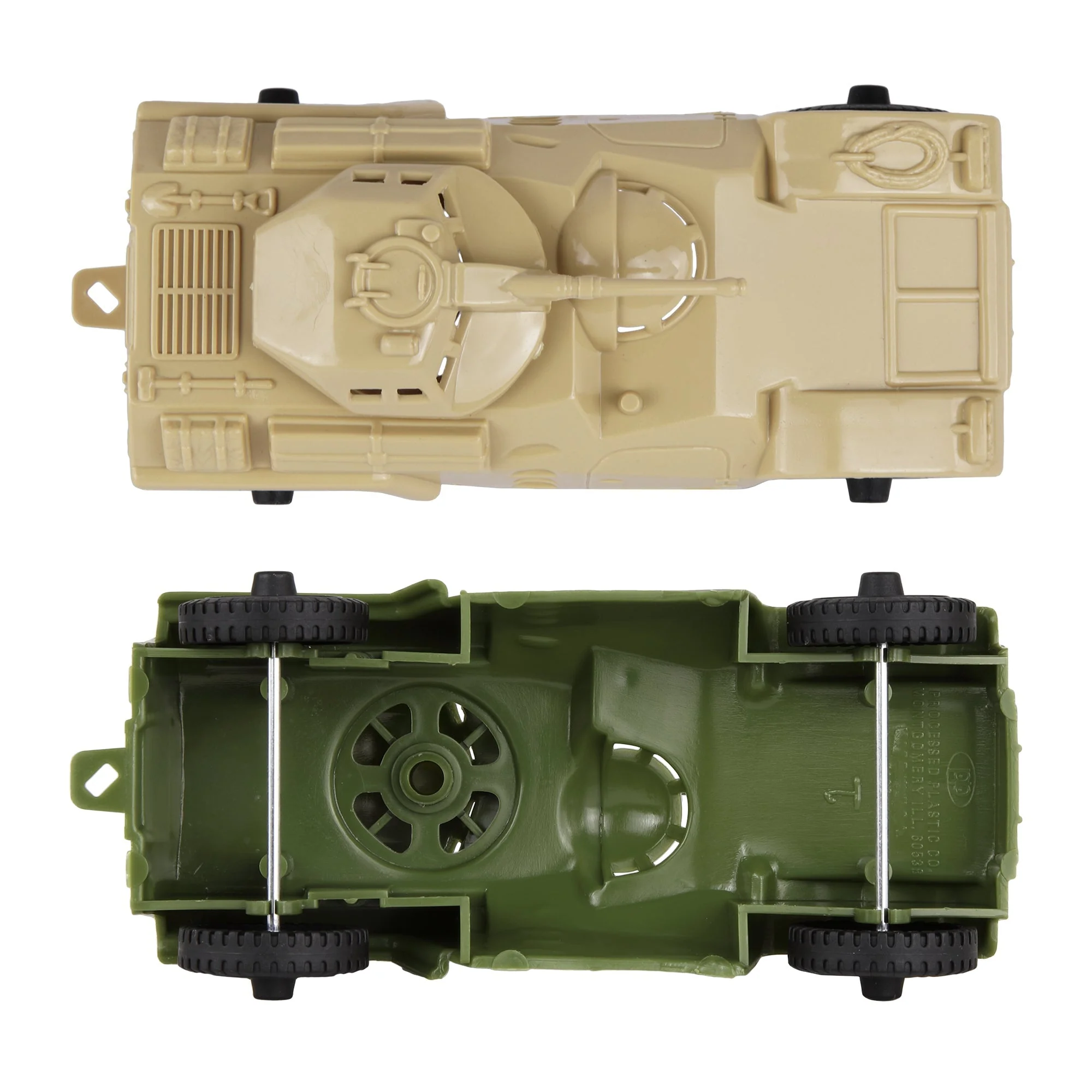 TimMee Recon Patrol Armored Cars OD Green & Tan Plastic Army Men Scout Vehicles - Image 3