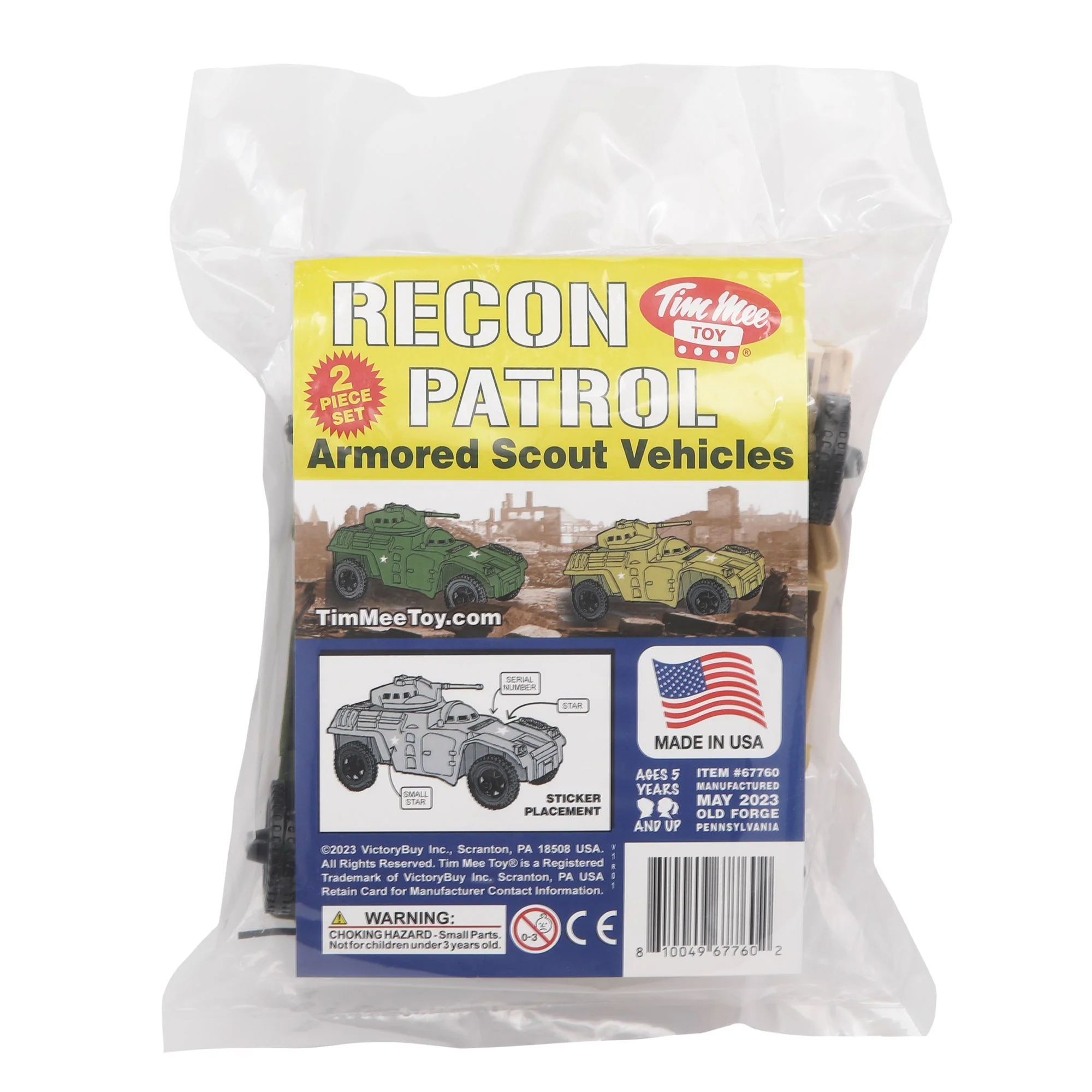 TimMee Recon Patrol Armored Cars OD Green & Tan Plastic Army Men Scout Vehicles - Image 5