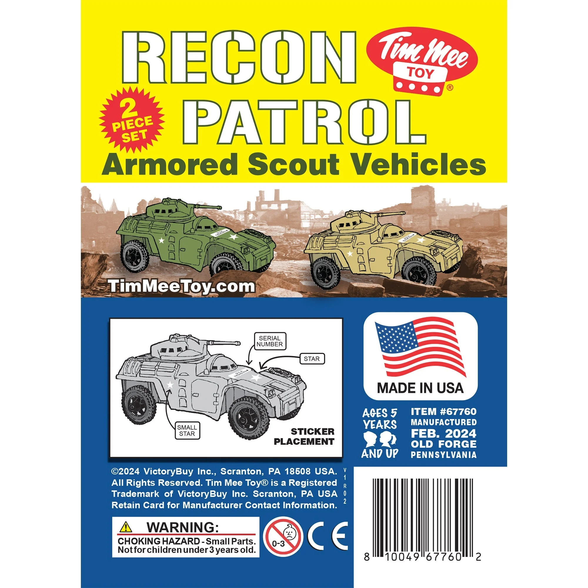TimMee Recon Patrol Armored Cars OD Green & Tan Plastic Army Men Scout Vehicles - Image 6
