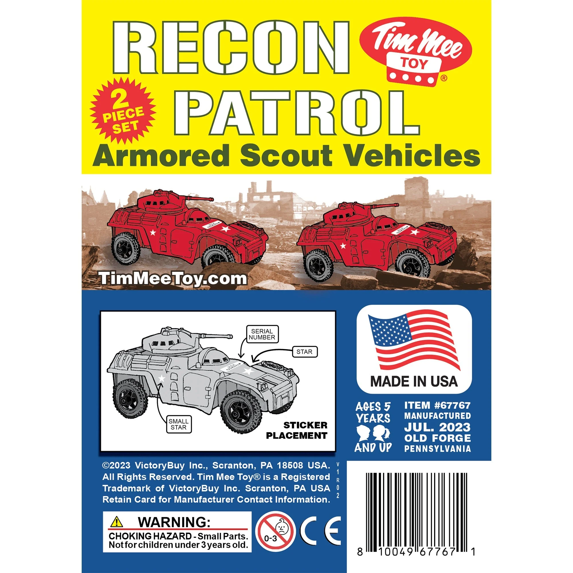 TimMee Recon Patrol Armored Cars - Red Plastic Army Men Scout Vehicles - Image 6