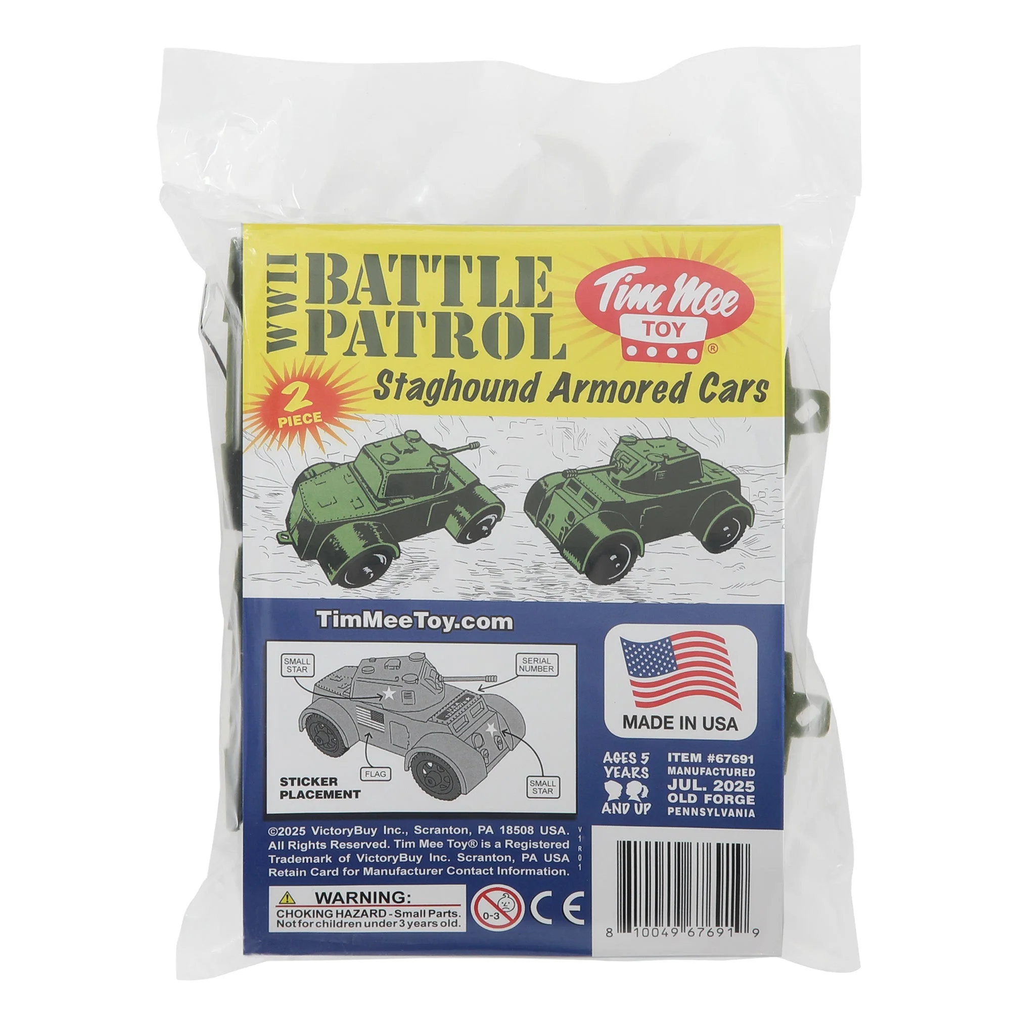 TimMee Staghound Armored Cars - OD Green Plastic Army Men Scout Vehicles - Image 5