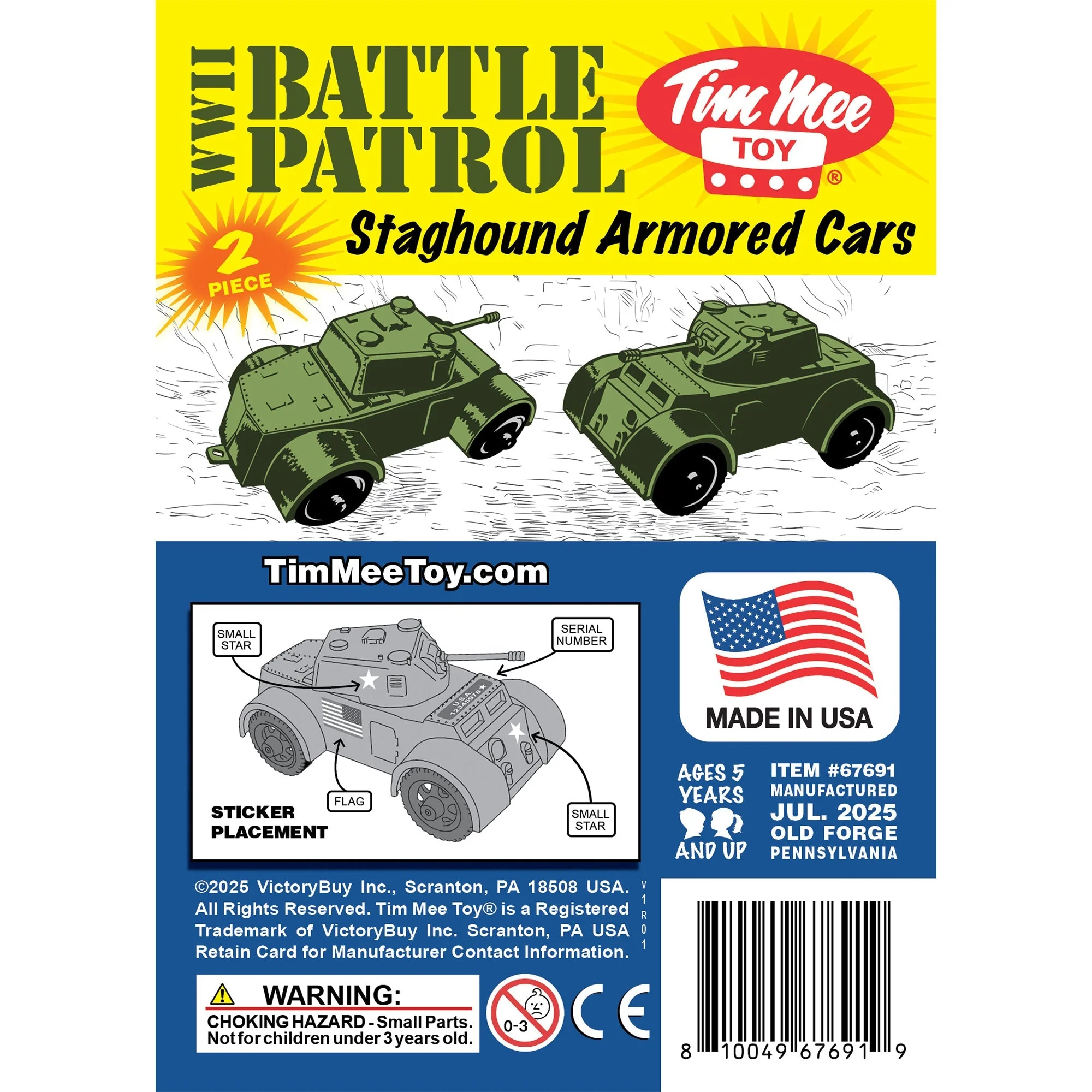 TimMee Staghound Armored Cars - OD Green Plastic Army Men Scout Vehicles - Image 6