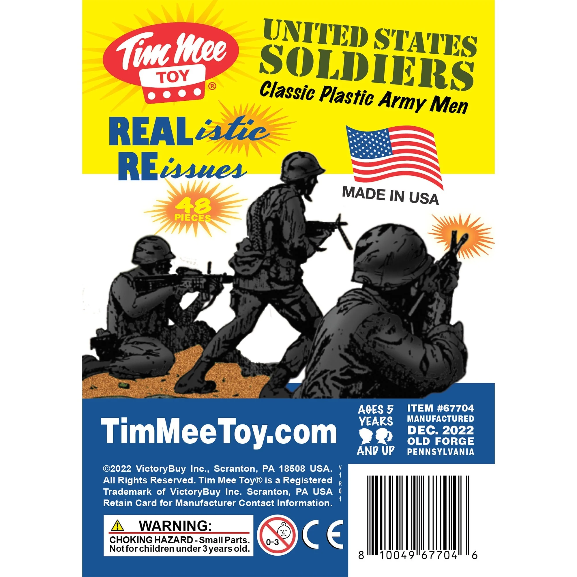 TimMee Plastic Army Men - Black 48pc Toy Soldier Figures - Made in USA - Image 6