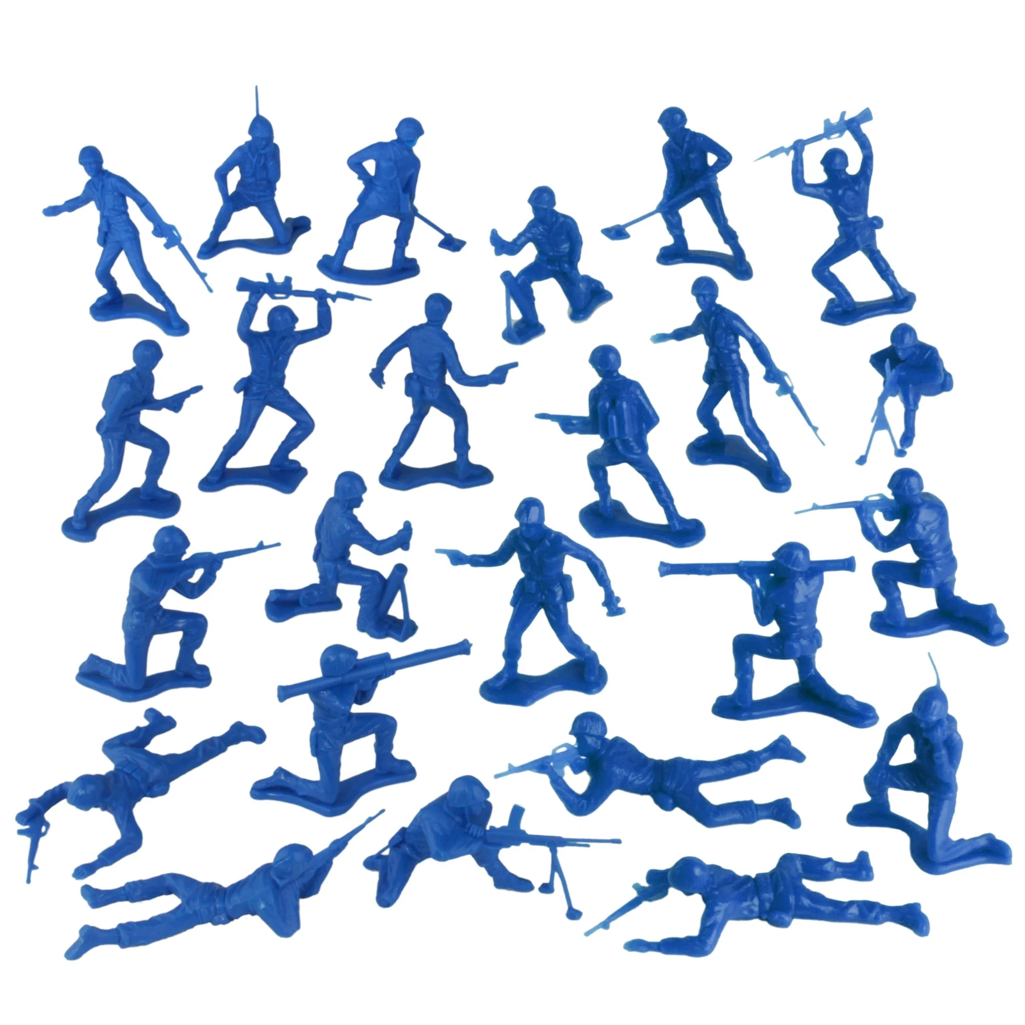 TimMee Plastic Army Men - Blue 48pc Toy Soldier Figures - Made in USA - Image 4