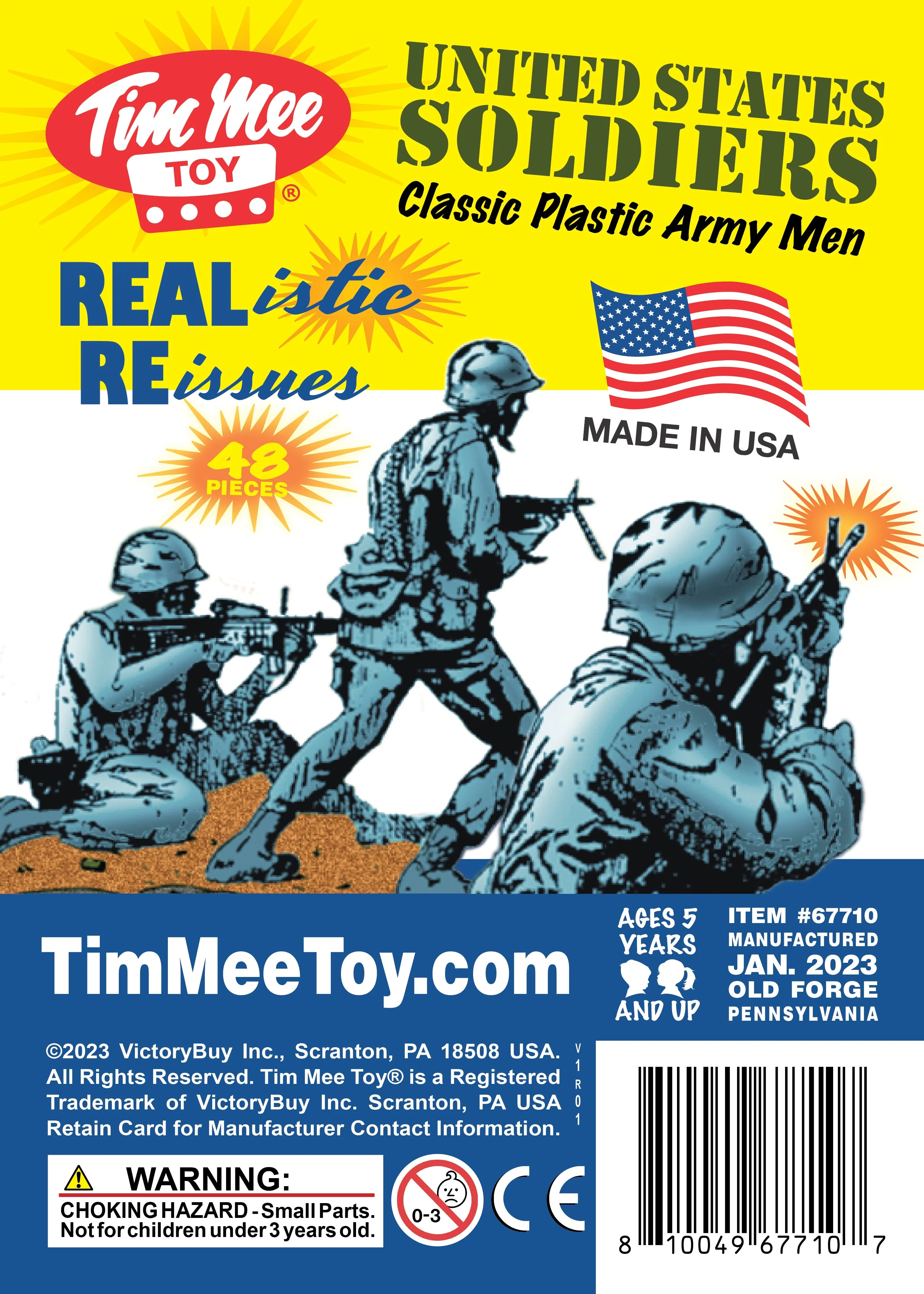 TimMee Plastic Army Men - Powder Blue 48pc Toy Soldier Figures - Made in USA - Image 5