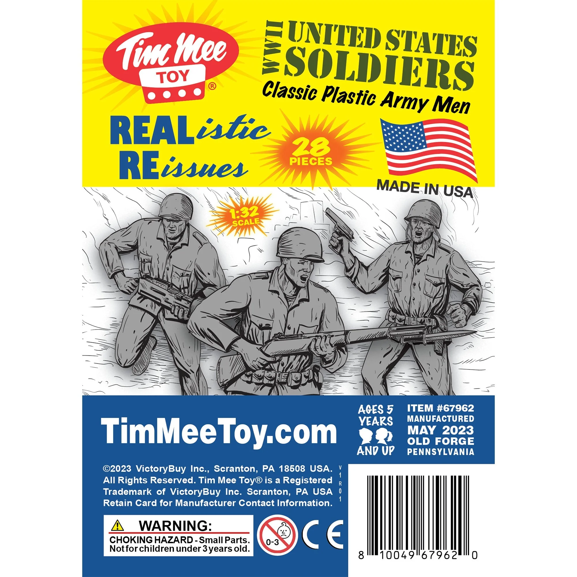 Tim Mee Toy Plastic Army Men - 28pc Gray WW2 Soldier Figures - Made in USA - Image 7