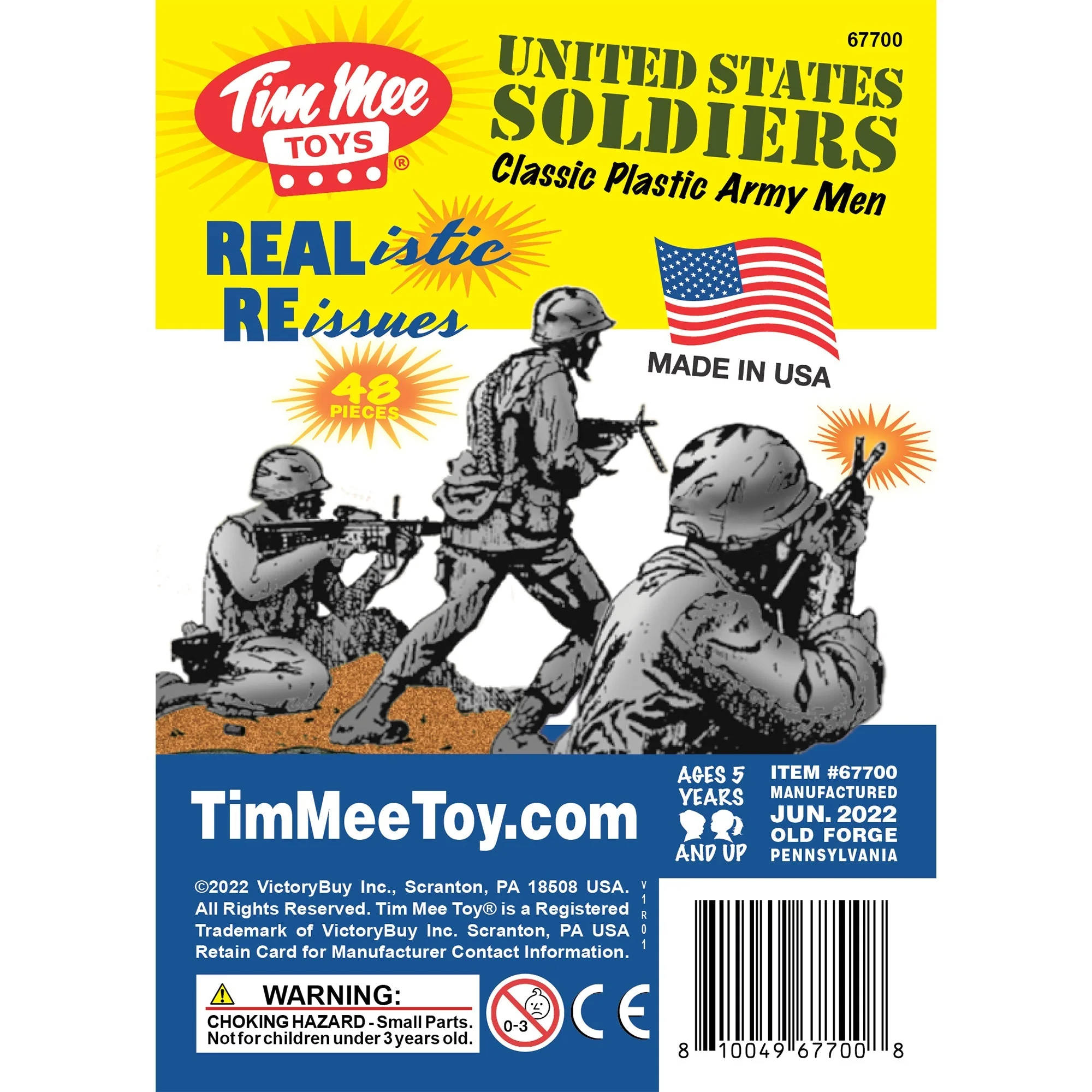 TimMee Plastic Army Men - Gray 48pc Toy Soldier Figures - Made in USA - Image 6