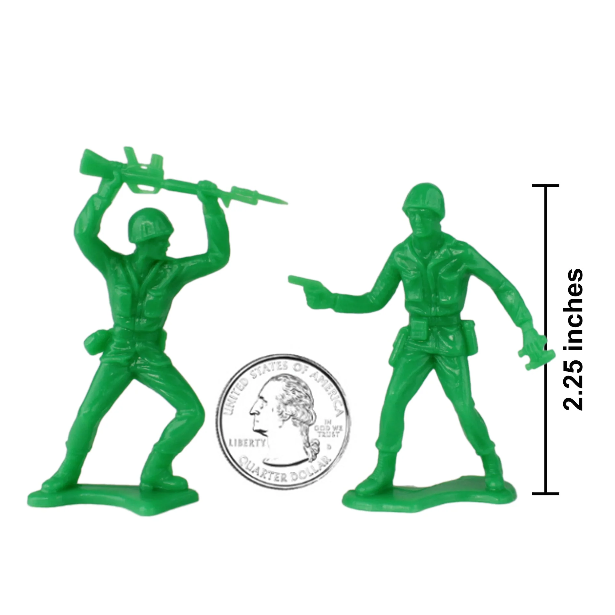 TimMee Plastic Army Men - Green 48pc Toy Soldier Figures - Made in USA - Image 2